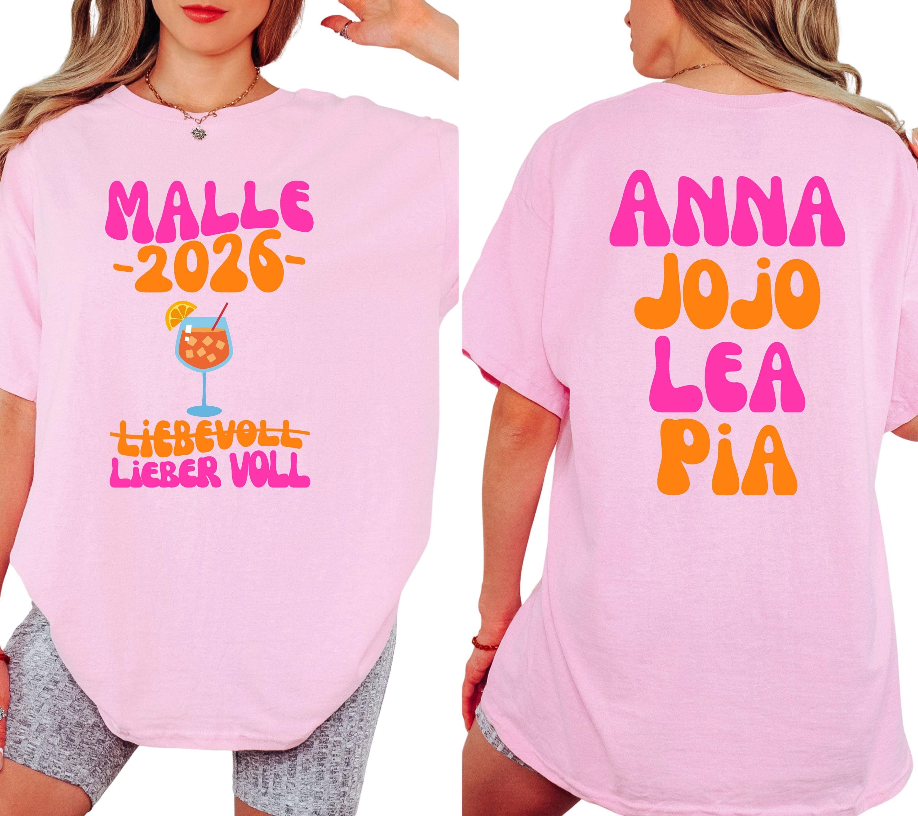 Malle Shirt, Spritz, Backprint, Malle 2026, liebevoll lieber voll, Malle T Shirt, personalisiert, Mallorca Shirts, Bier Shirt, Gruppenshirt