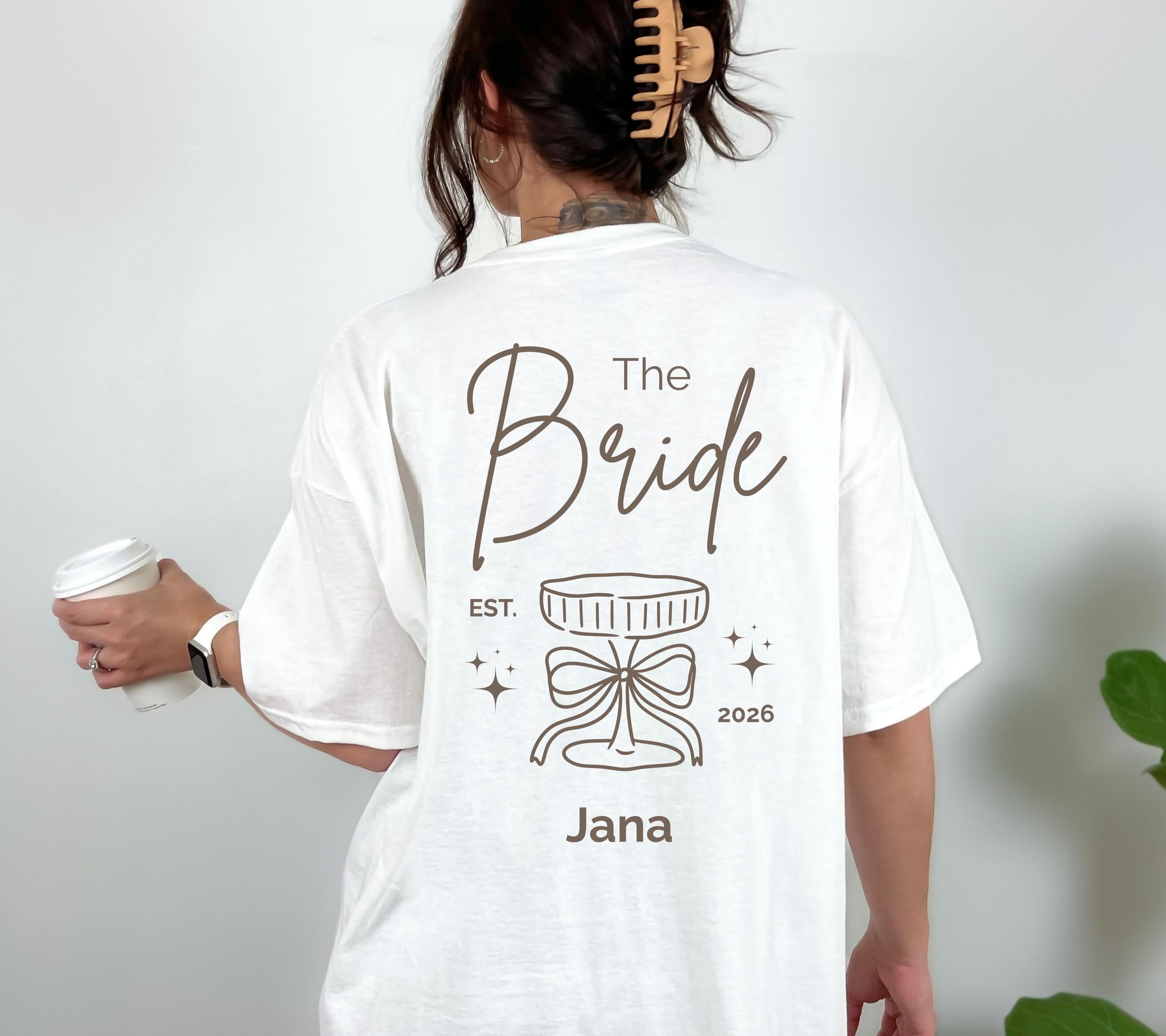 JGA Shirt, personalisierte JGA Shirts, Junggesellenabschied, Bride, Hochzeit, Team Shirts, Braut Shirt, JGA Frauen, Backprint, Crew 2026