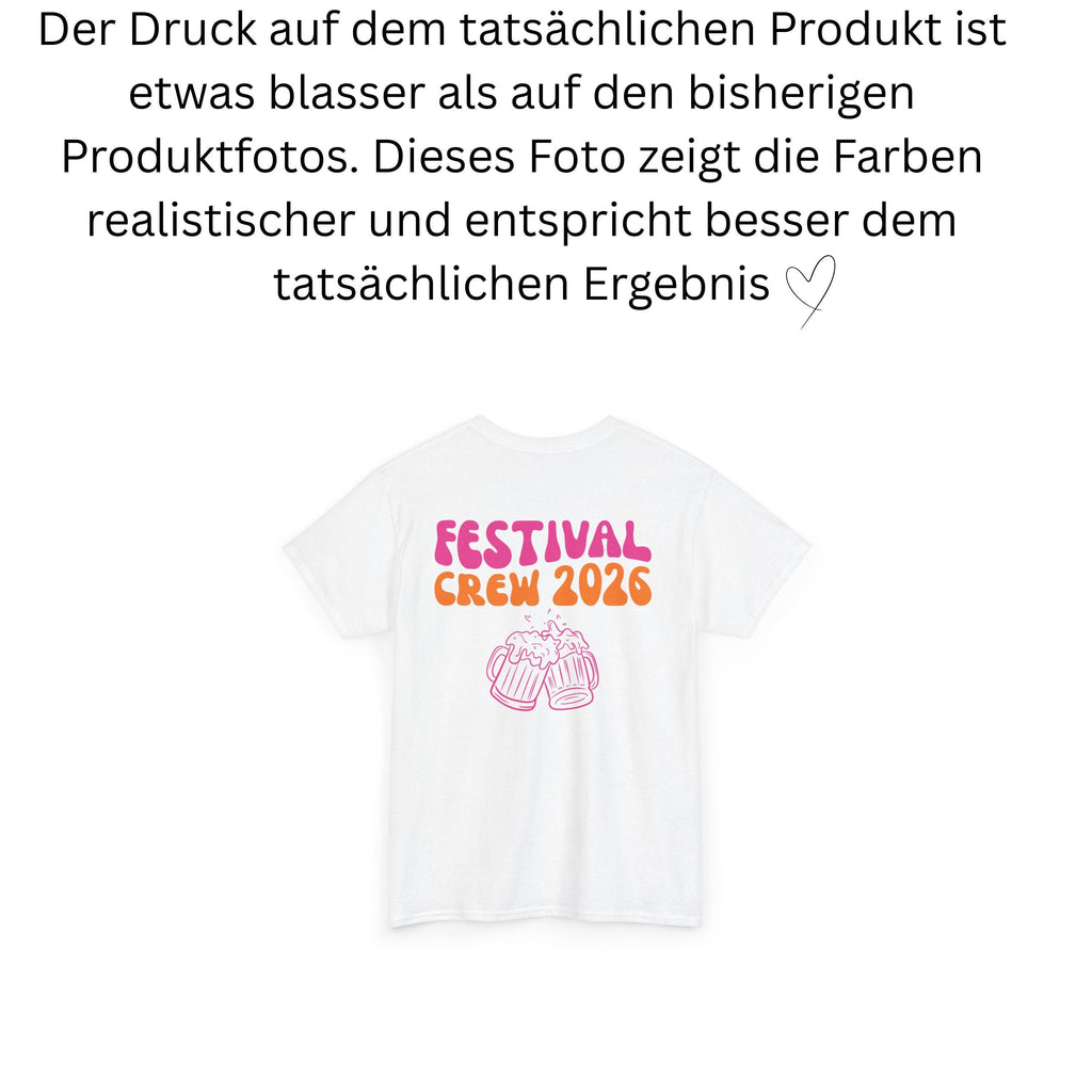 Festival Shirt - Festival Outfit Damen Herren – Lustiges Festival T Shirt Gruppe – Camping Shirt – Party Shirt Bier – Freunde - pink orange