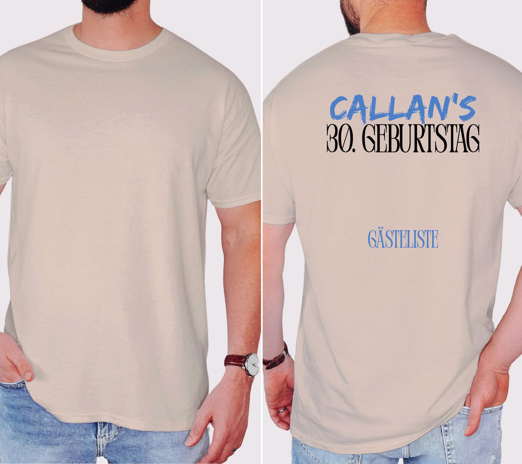Geburtstagsshirt, Gästeliste, Unterschriften, zum Unterschreiben, personalisiert, Party T Shirt, Geburtstagsgeschenk Mann, Geschenkidee
