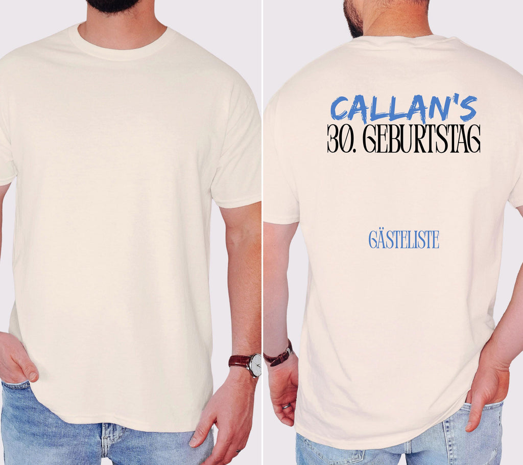 Geburtstagsshirt, Gästeliste, Unterschriften, zum Unterschreiben, personalisiert, Party T Shirt, Geburtstagsgeschenk Mann, Geschenkidee