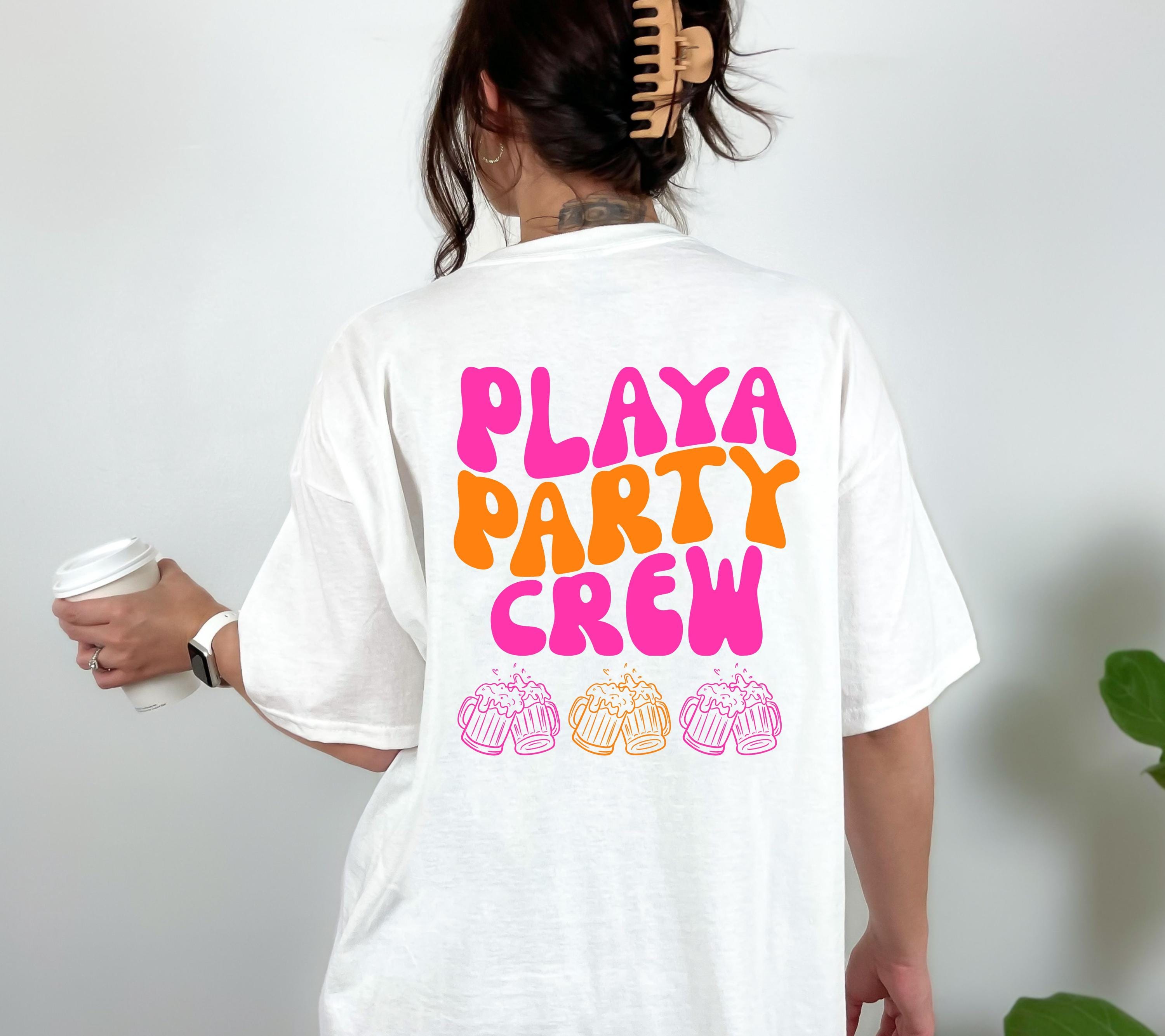 Malle Shirt pink orange, Backprint, Malle 2026, Malle Shirts personalisiert, Mallorca t Shirts pink, Bier Shirt, Gruppenshirt, playa, Urlaub