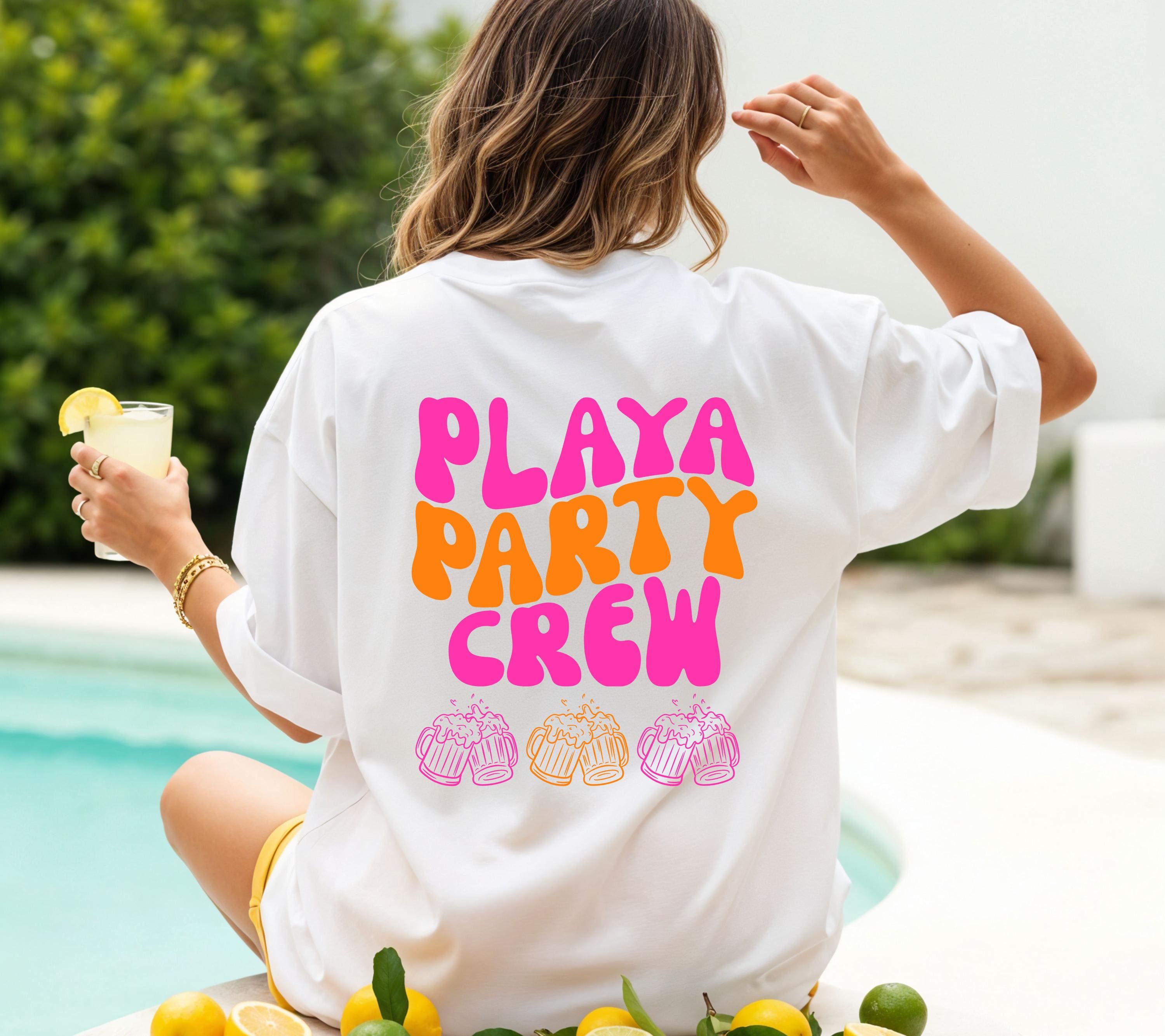 Malle Shirt pink orange, Backprint, Malle 2026, Malle Shirts personalisiert, Mallorca t Shirts pink, Bier Shirt, Gruppenshirt, playa, Urlaub