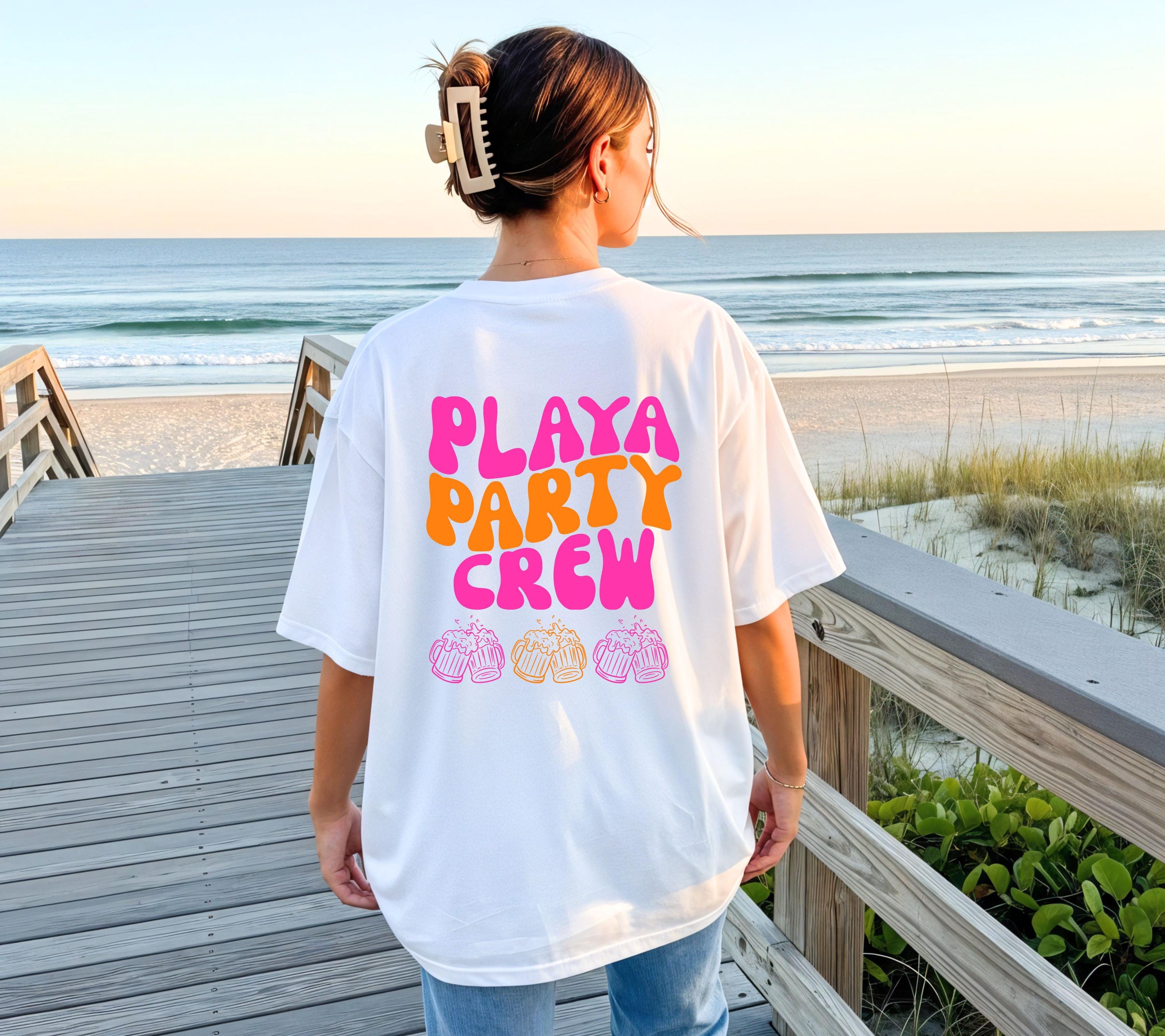 Malle Shirt pink orange, Backprint, Malle 2026, Malle Shirts personalisiert, Mallorca t Shirts pink, Bier Shirt, Gruppenshirt, playa, Urlaub