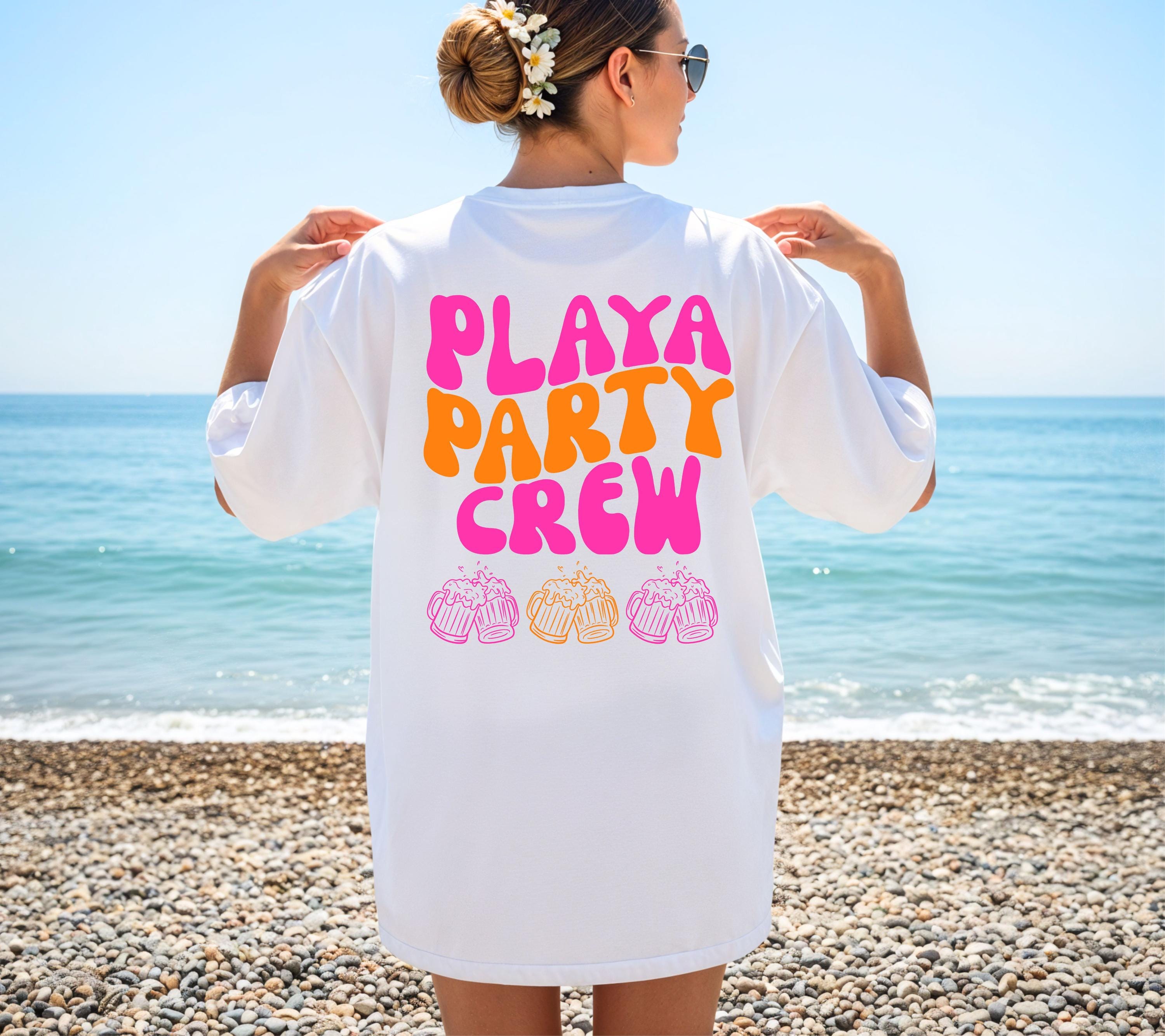 Malle Shirt pink orange, Backprint, Malle 2026, Malle Shirts personalisiert, Mallorca t Shirts pink, Bier Shirt, Gruppenshirt, playa, Urlaub
