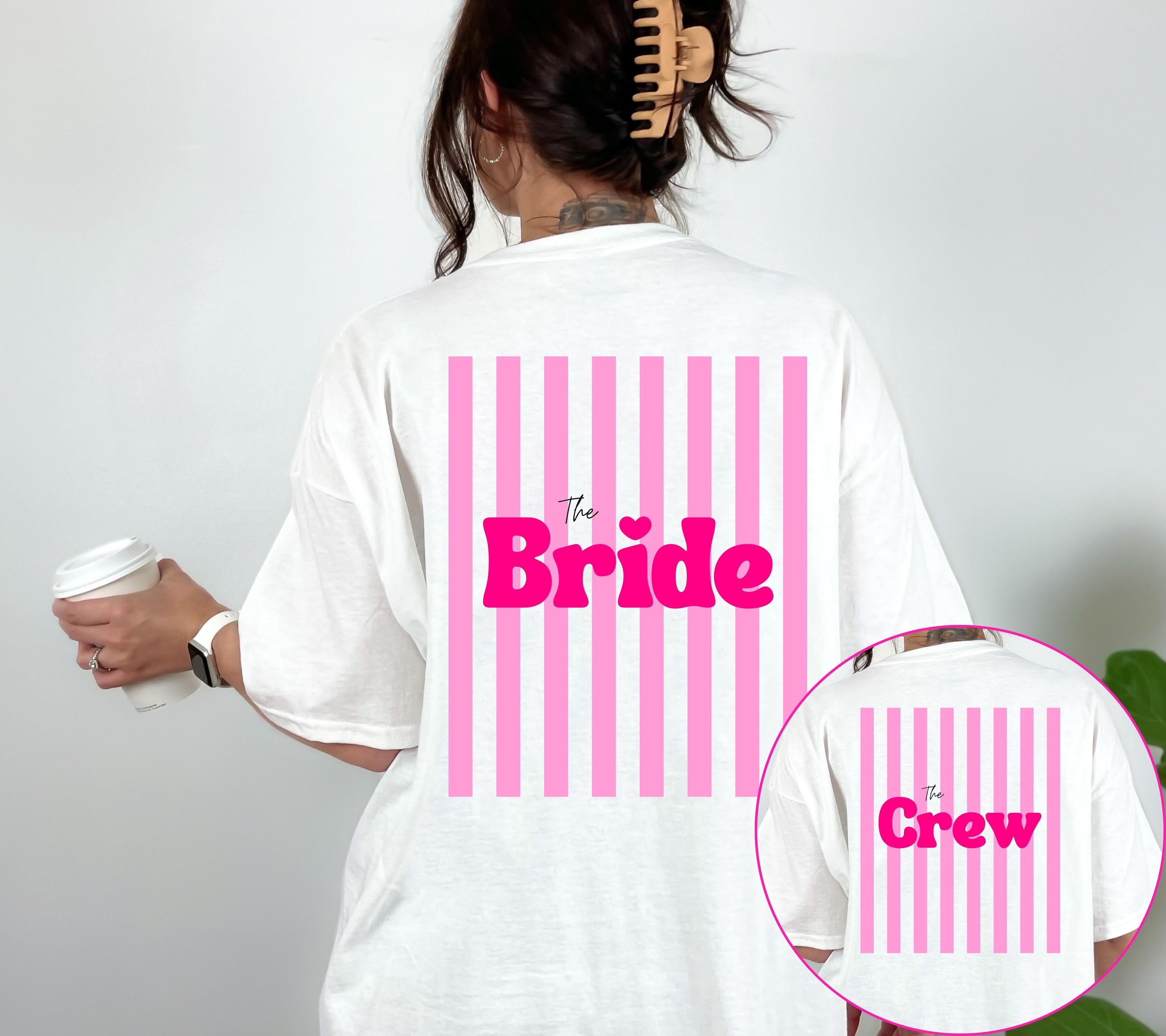 JGA Shirts Frauen, Bride und Crew, Junggesellenabschied, Team Shirts, Braut Shirt, The Bride, Hochzeit, Accessoires, Geschenk, pink, Herz