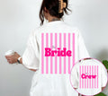 JGA Shirts Frauen, Bride und Crew, Junggesellenabschied, Team Shirts, Braut Shirt, The Bride, Hochzeit, Accessoires, Geschenk, pink, Herz