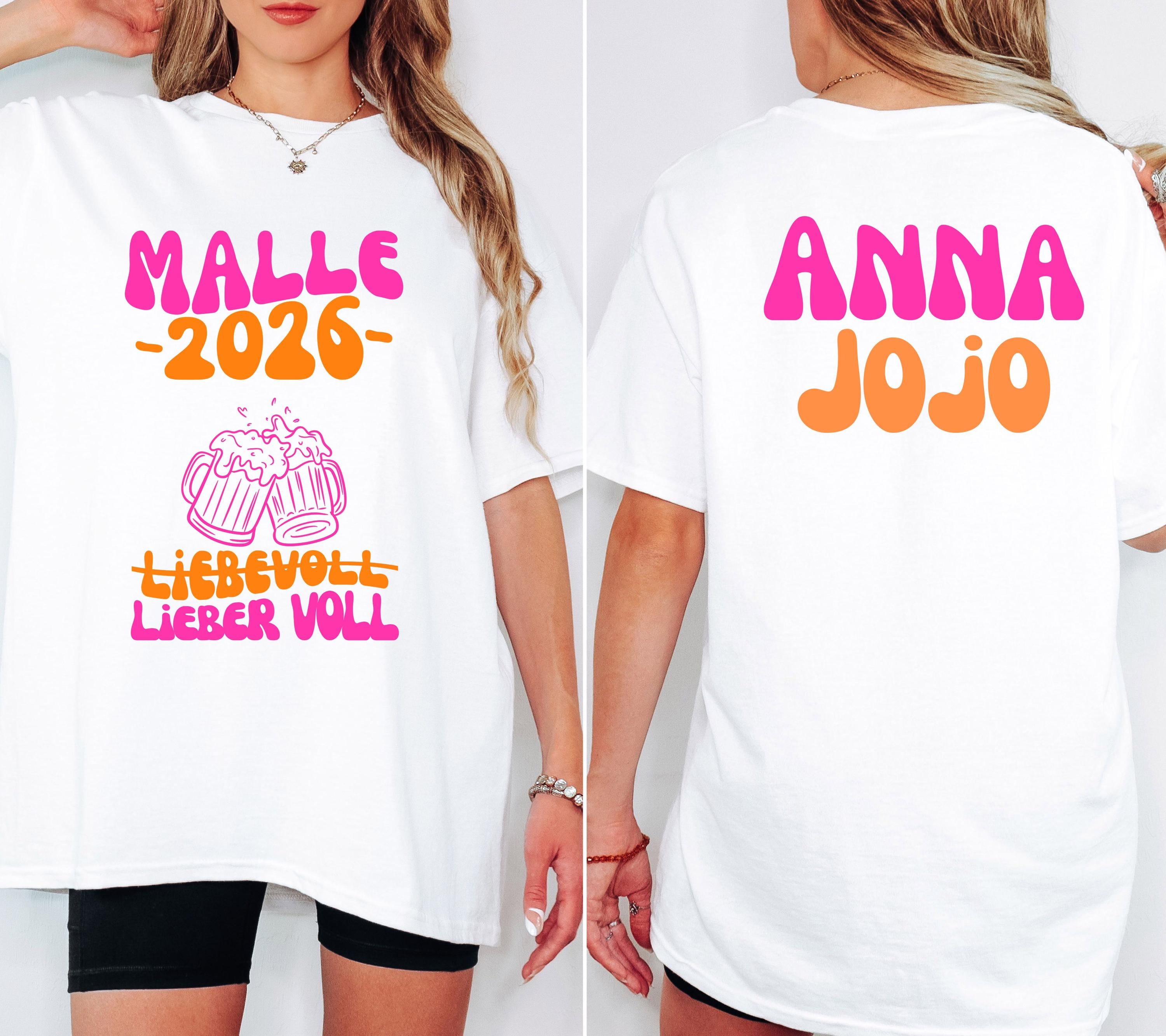 Malle Shirt, Spritz, Backprint, Malle 2026, liebevoll lieber voll, Malle T Shirt, personalisiert, Mallorca Shirts, Bier Shirt, Gruppenshirt