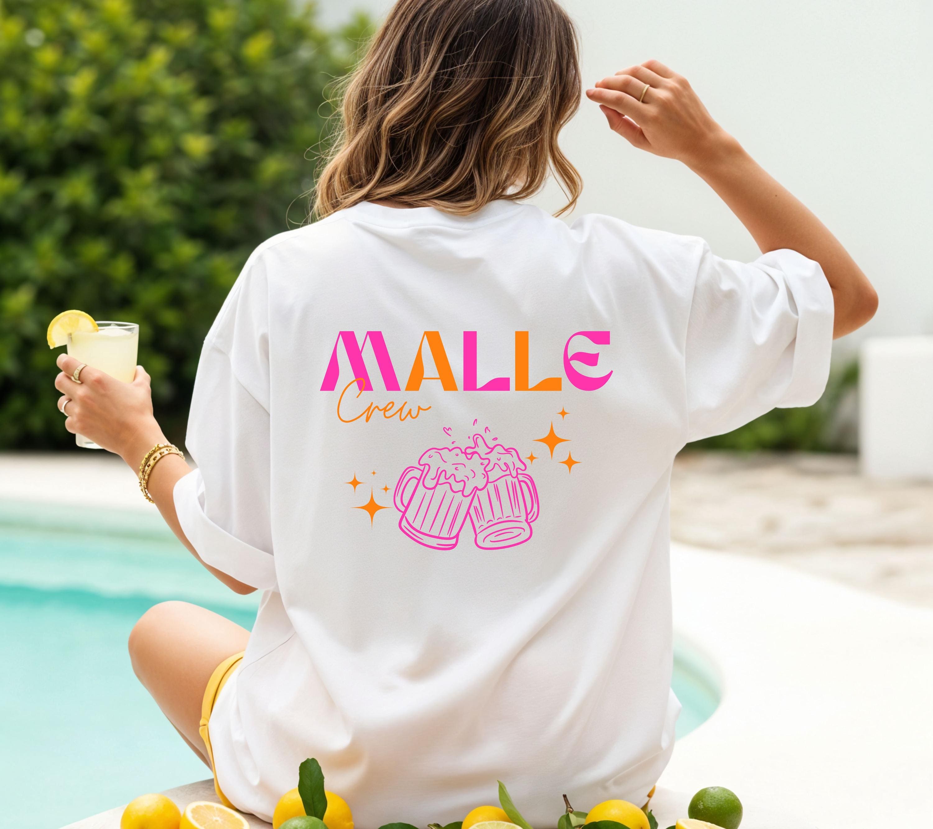 Malle Shirt, Team Shirts, Malle Crew, Malle Shirts, Backprint, Mallorca Shirt, Bier Shirt, Malle TShirt, Alkohol, Gruppenshirt, Mädelsurlaub
