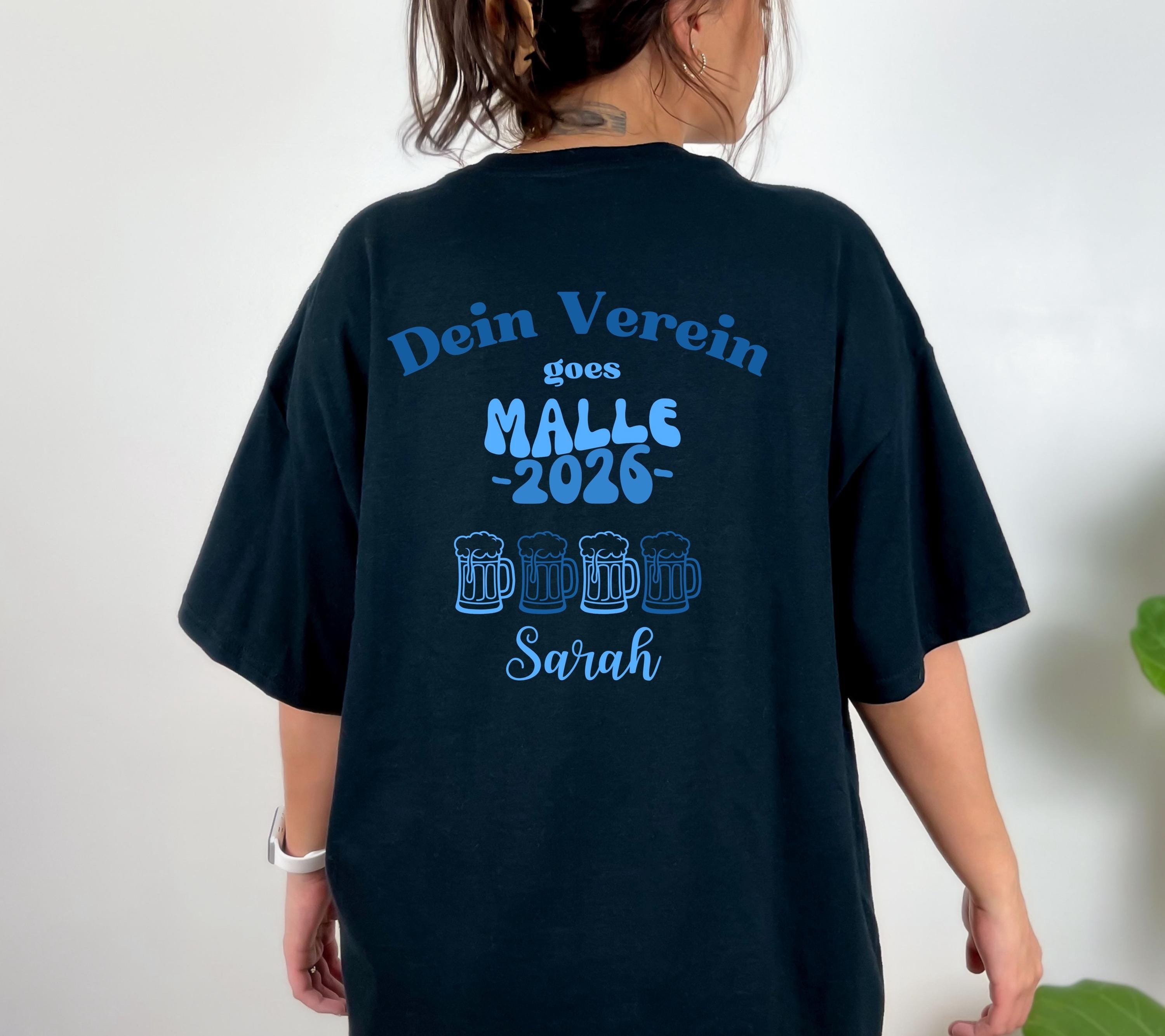 Malle Shirt Mannschaftsfahrt, Backprint, Malle 2026, Malle Shirts, T Shirt, Trikot, Mallorca Shirts, Bier Shirt, Sauf T Shirt, Gruppenshirt