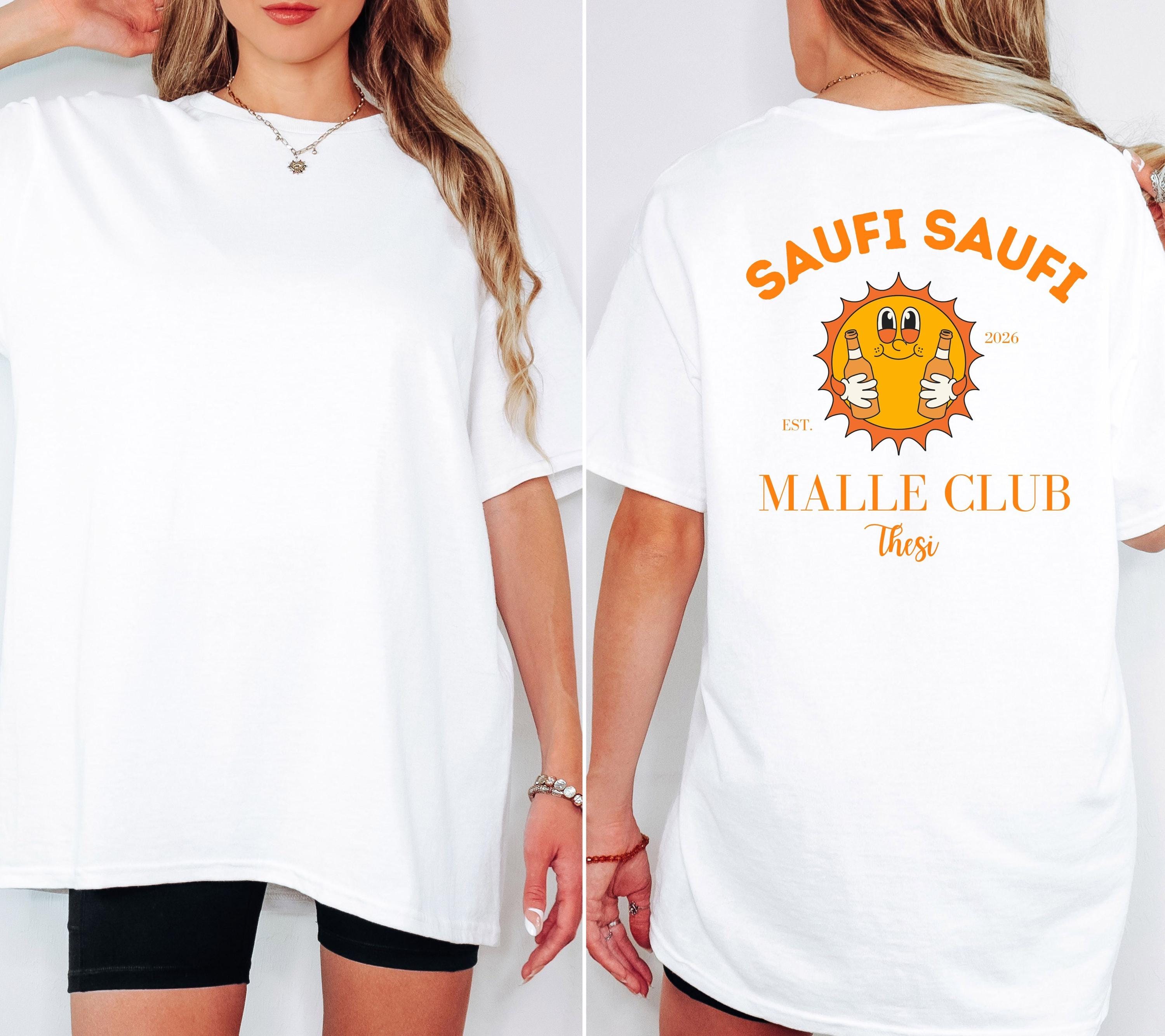 Malle Shirt, Backprint, Sommer, Sonne, Malle Shirts, Malle TShirts, personalisiert, Mallorca t Shirts, Bier Shirt, Sauf Shirt, saufi saufi