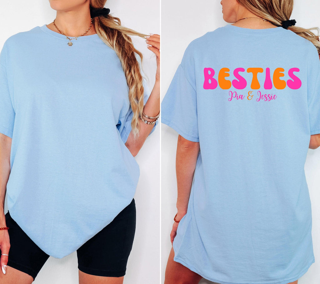 Beste Freundin Shirt, Bestie Shirt, Backprint Damen, pink orange, Geschenkidee Freundin, Freundinnen, BFF, Best Friends Outfit, Freundschaft
