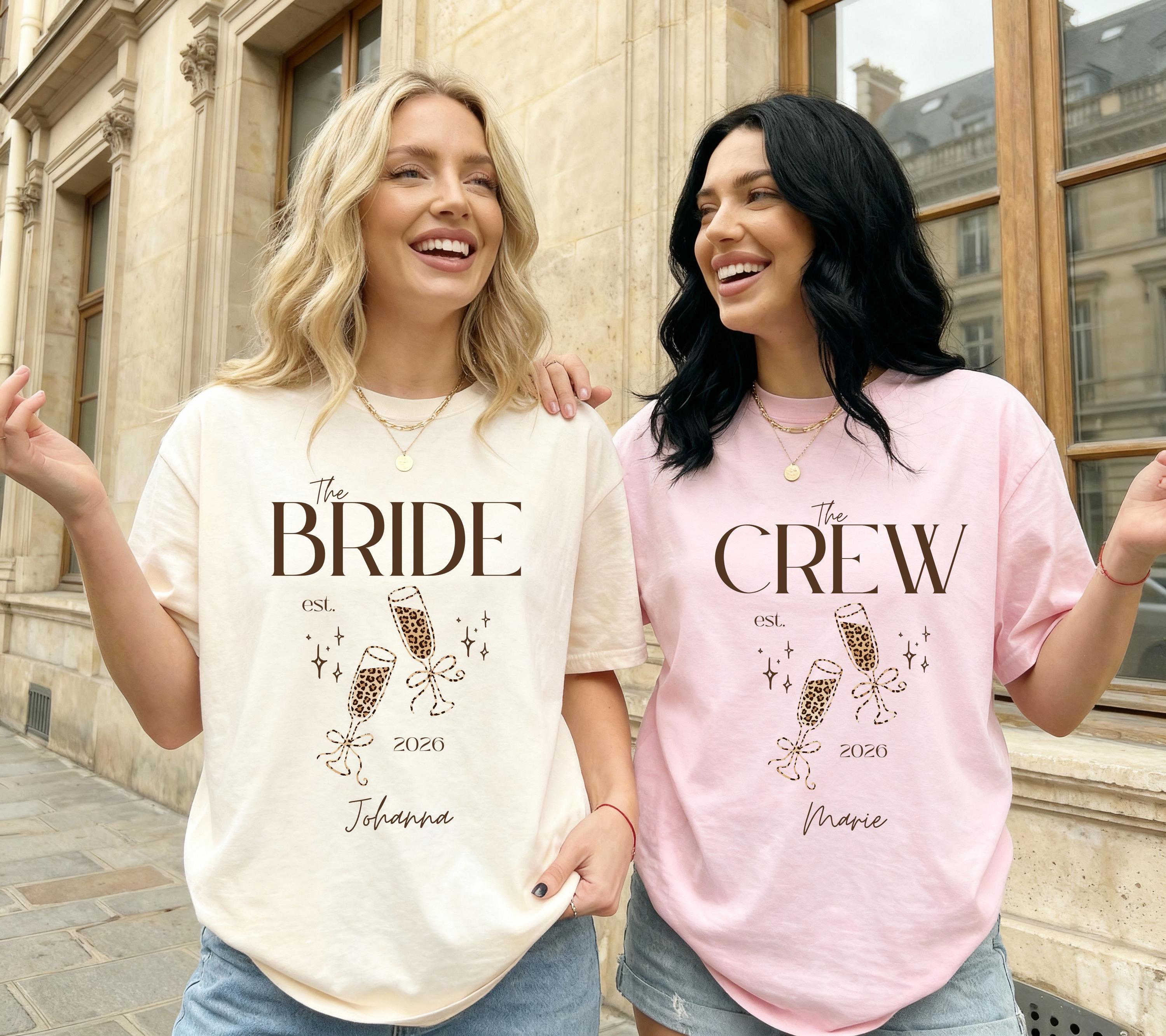 JGA Shirt, Junggesellenabschied Shirts, Team Bride, Braut Shirt , JGA Frauen, personalisierte Jga Shirts, Leo Muster, Leopard Damen, vorne