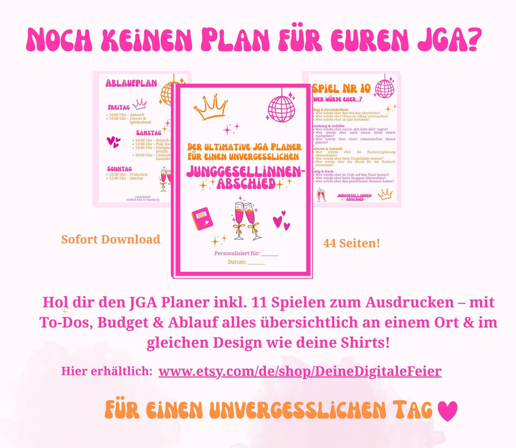 JGA T Shirt Personalisierbar, Junggesellinnenabschied Shirts, Backprint, Team, Braut Shirt mit Name, JGA Frauen, Gruppen T Shirt, Hochzeit
