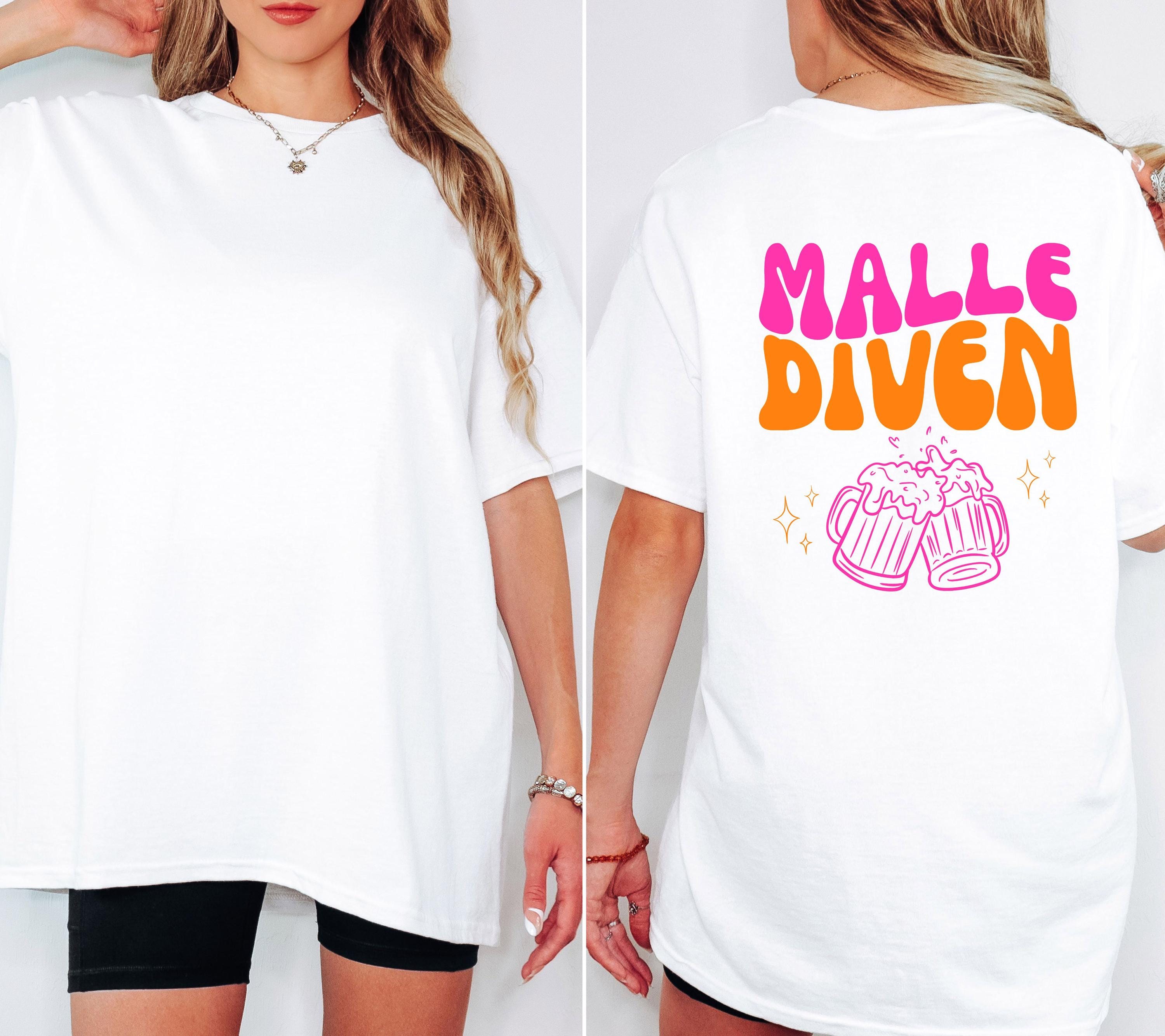 Malle Shirt, Malle Diven, Backprint Shirt, Malle 2026, Malle T Shirt, Mallorca Shirts, Bier Shirt, Sauf Shirt, Gruppenshirt, pink orange