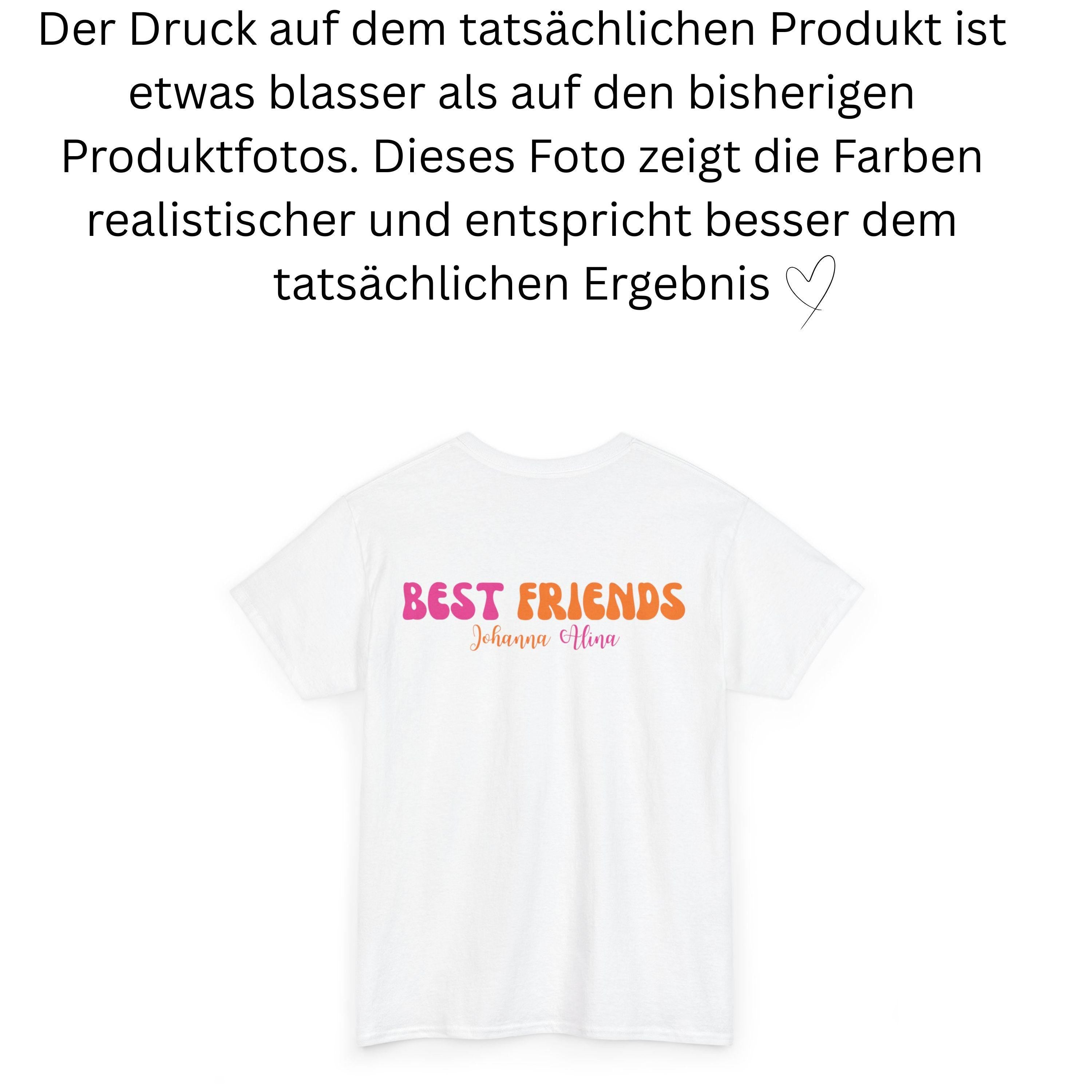 Beste Freundin Shirt, Best Friends Outfit, Bestie Shirt, Backprint Damen, pink orange, Geschenkidee Freundin, Freundinnen, BFF, Freundschaft