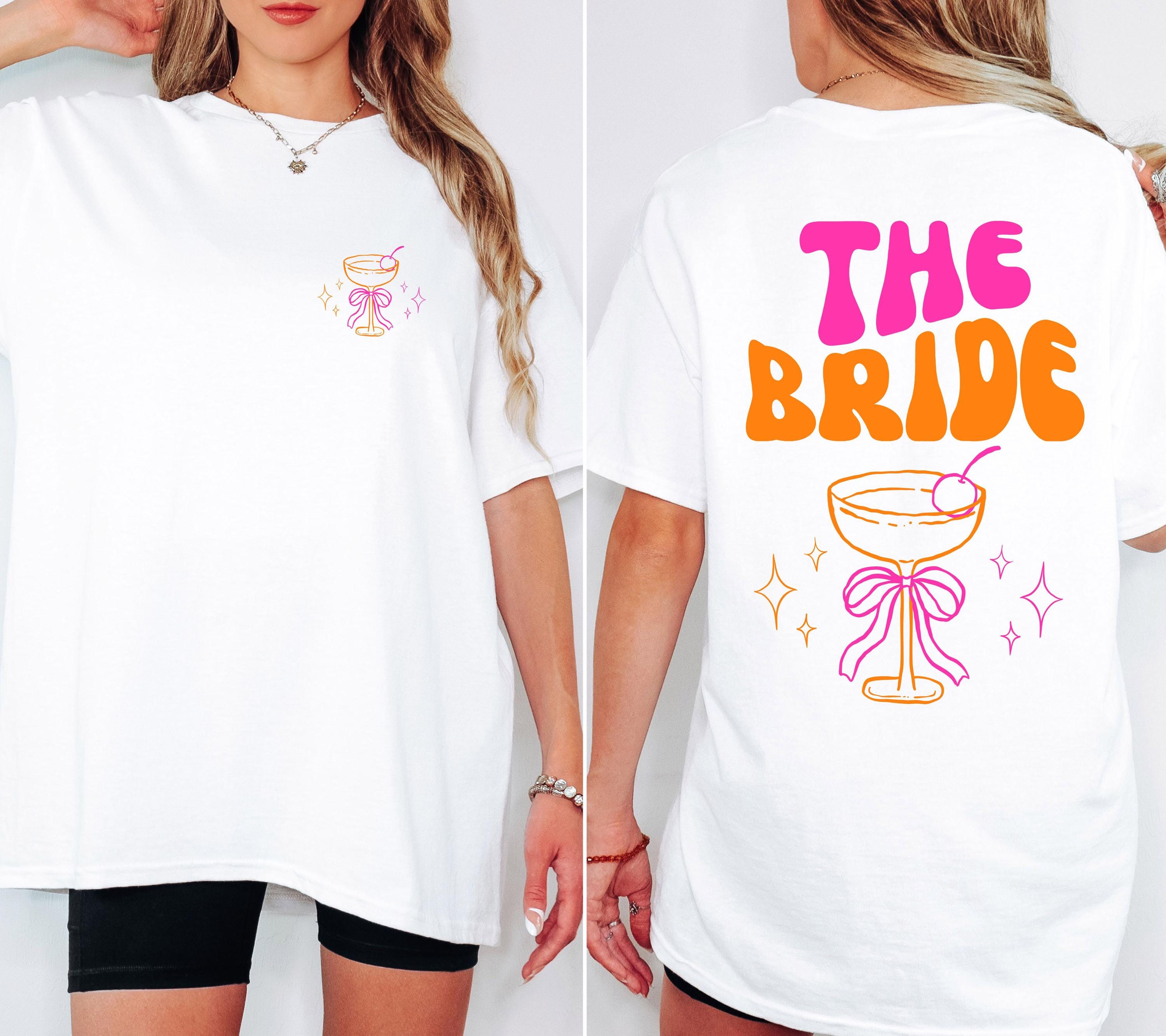JGA Shirt pink orange, Junggesellinnenabschied Shirts, Backprint, Team, Braut Shirt, JGA Frauen, Gruppen T Shirt, Hochzeit, Team Shirts