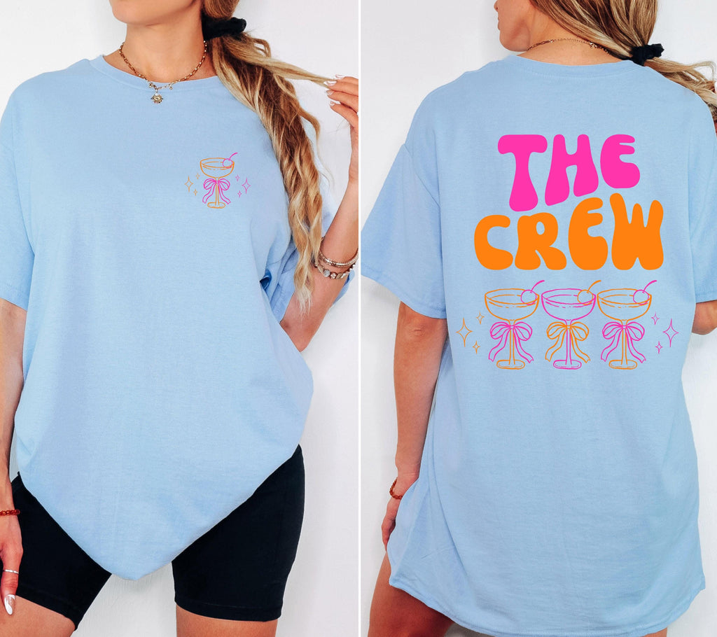JGA Shirt pink orange, Junggesellinnenabschied Shirts, Backprint, Team, Braut Shirt, JGA Frauen, Gruppen T Shirt, Hochzeit, Team Shirts