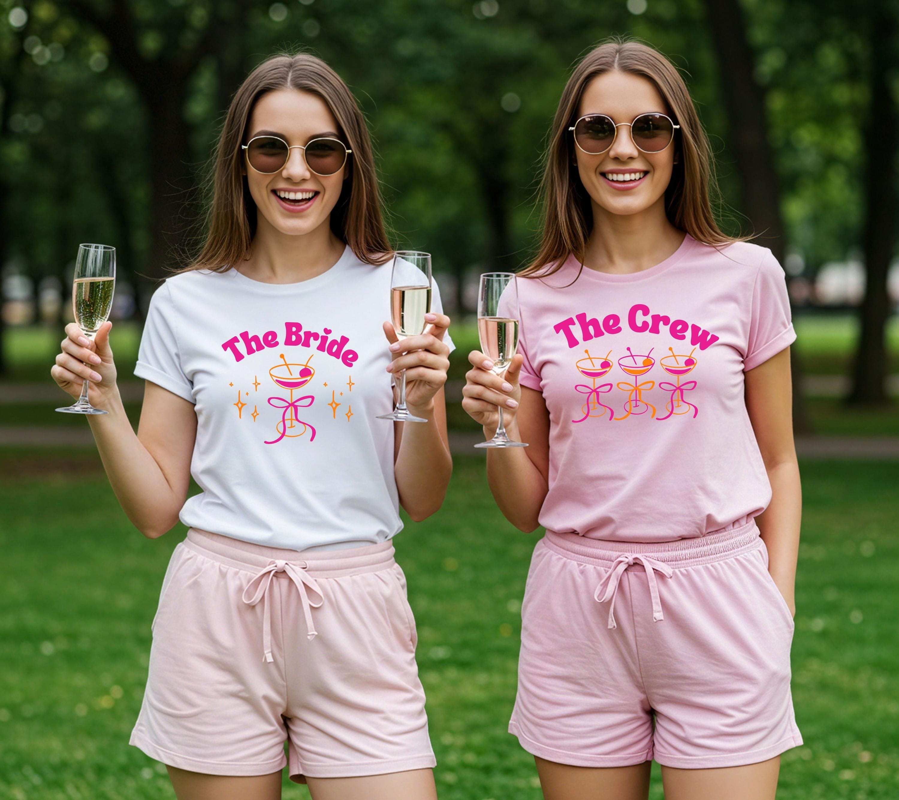 JGA Shirt, Junggesellenabschied Frau, JGA pink orange, Team Shirts, Braut Shirt, The Bride, JGA Frauen, Hochzeit, Accessoires, Geschenk Crew