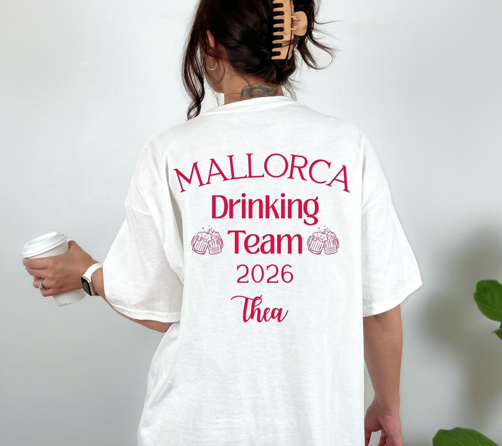 Malle Shirt, Mallorca Drinking Team 2026, Malle Club 2026, Malle Shirts, Malle TShirts, personalisiert, Bier Shirt, Sauf Shirt, Gruppenshirt