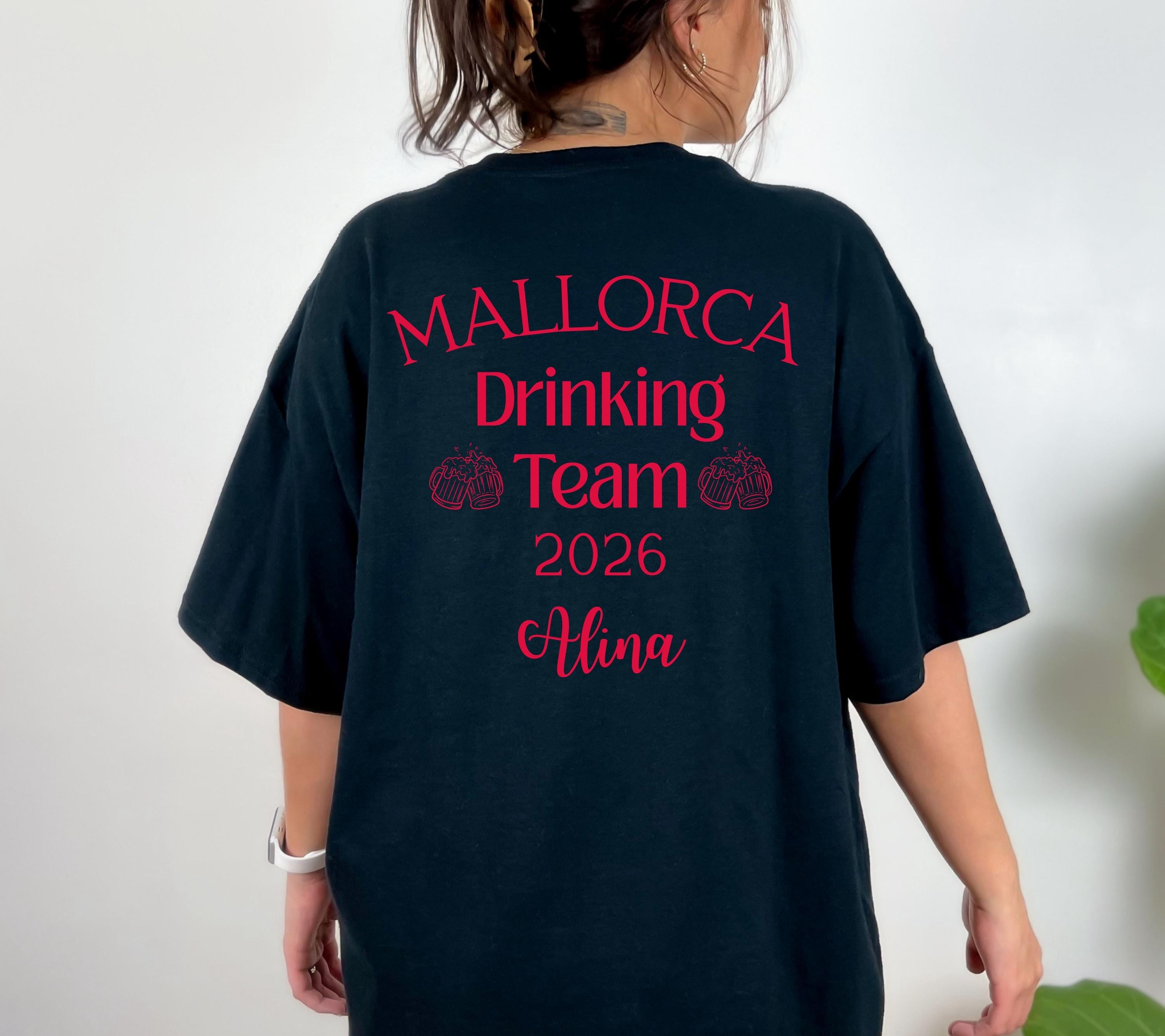 Malle Shirt, Mallorca Drinking Team 2026, Malle Club 2026, Malle Shirts, Malle TShirts, personalisiert, Bier Shirt, Sauf Shirt, Gruppenshirt