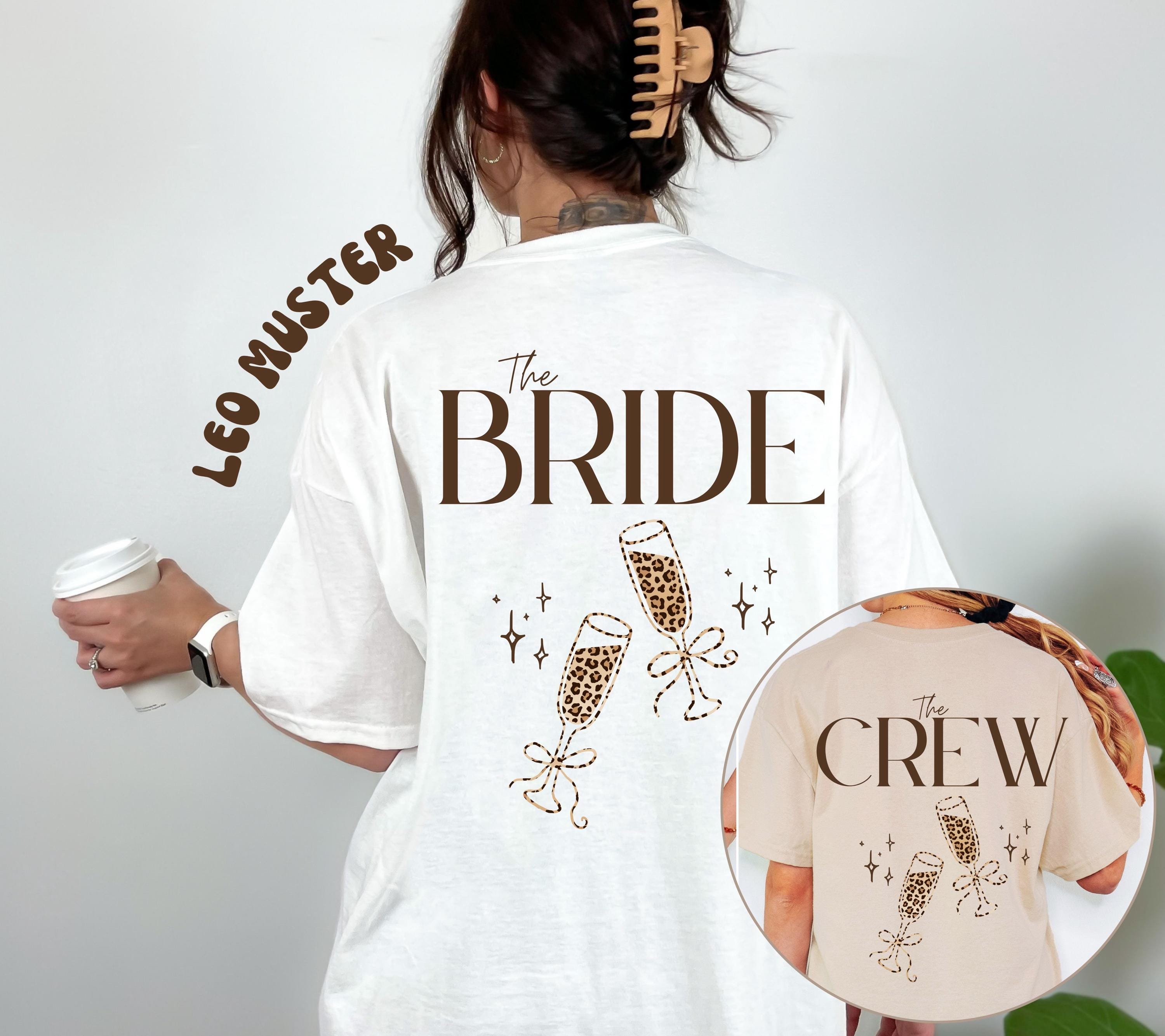 JGA Shirt, Junggesellenabschied Shirts, Team Bride, Braut Shirt , JGA Frauen, personalisierte Jga Shirts, Leo Muster, Leopard Damen, hinten