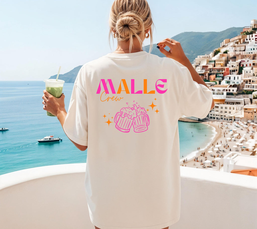 Malle Shirt, Team Shirts, Malle Crew, Malle Shirts, Backprint, Mallorca Shirt, Bier Shirt, Malle TShirt, Alkohol, Gruppenshirt, Mädelsurlaub