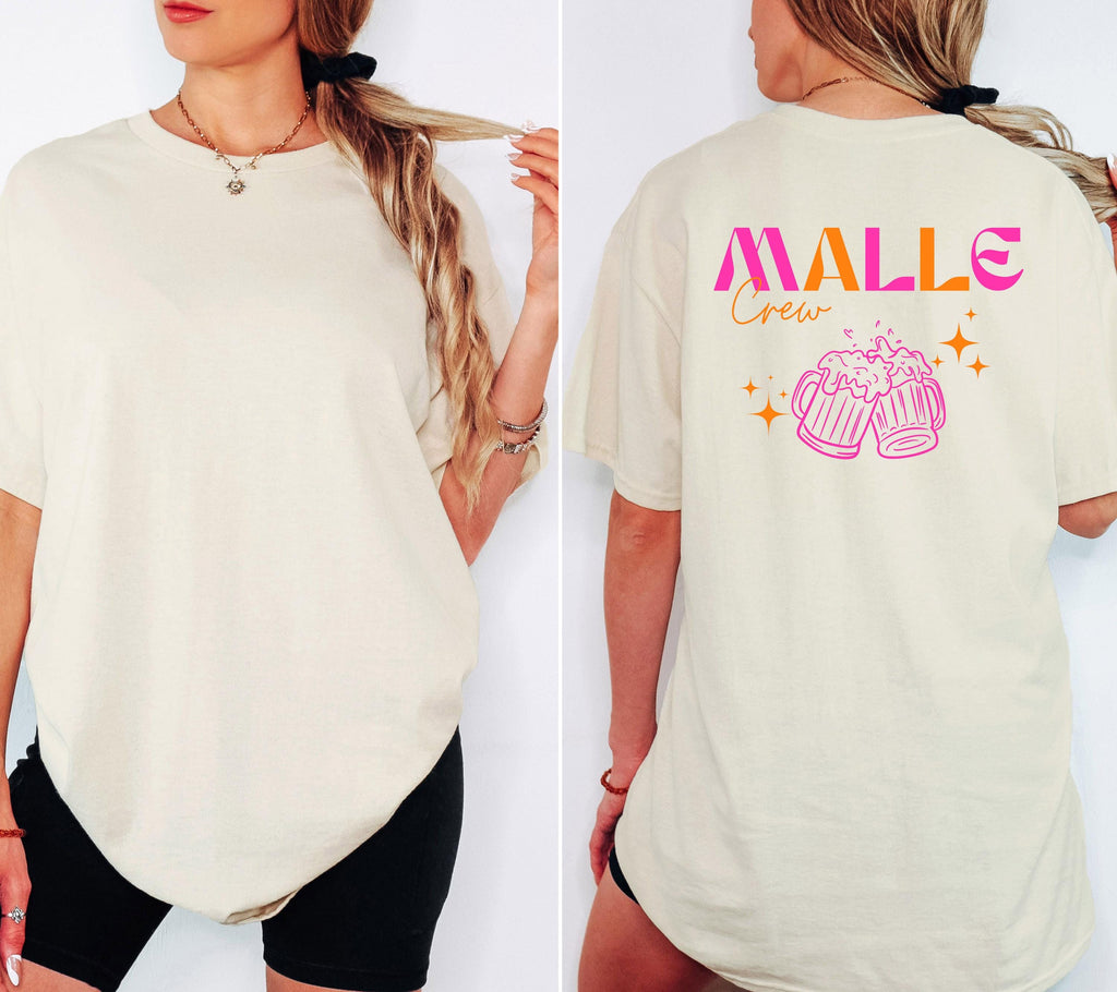 Malle Shirt, Team Shirts, Malle Crew, Malle Shirts, Backprint, Mallorca Shirt, Bier Shirt, Malle TShirt, Alkohol, Gruppenshirt, Mädelsurlaub