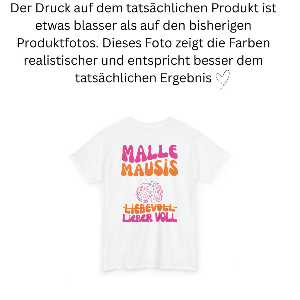 Malle Mausis Shirt, liebevoll lieber voll, Malle 2026, Malle Shirts pink, Mallorca T Shirts, Bier Shirt, Gruppenshirt, Mausi, Mäuse, Damen