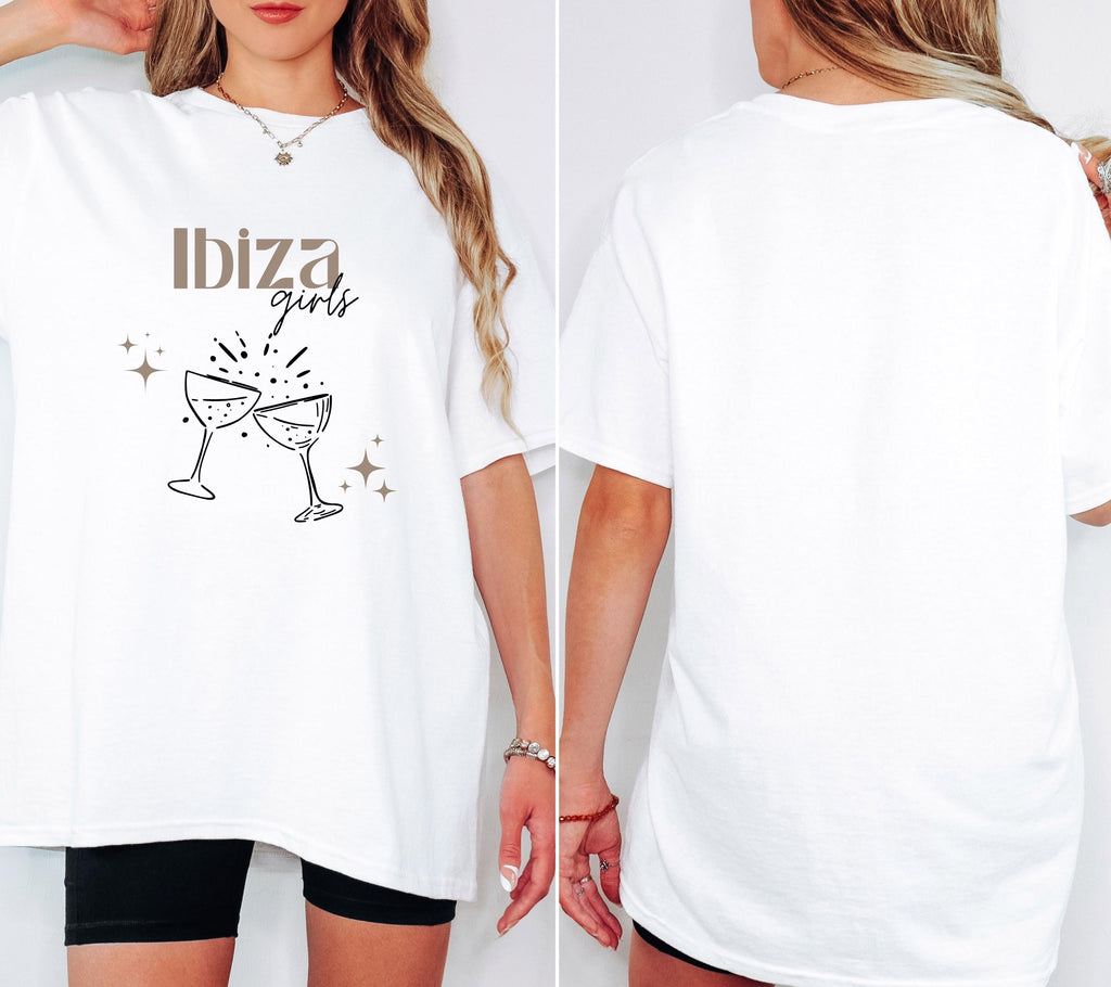 Ibiza Shirt, Boho, Beige, Ibiza 2026, Ibiza T Shirts, Mädelstrip Shirts, Gruppenshirt Mädels, Frauen, Cocktail, Sommer, Urlaub, Girlstrip