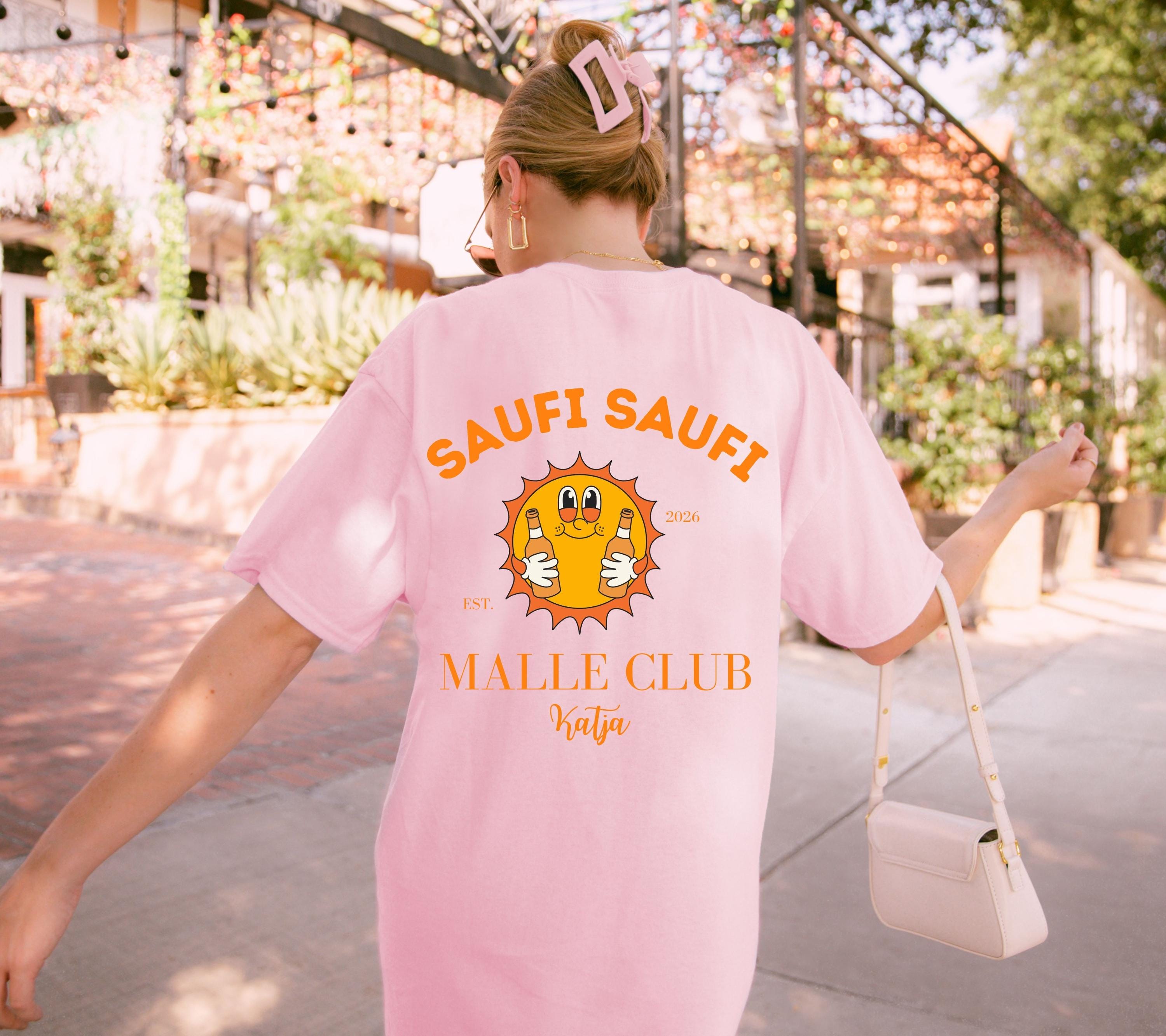 Malle Shirt, Backprint, Sommer, Sonne, Malle Shirts, Malle TShirts, personalisiert, Mallorca t Shirts, Bier Shirt, Sauf Shirt, saufi saufi