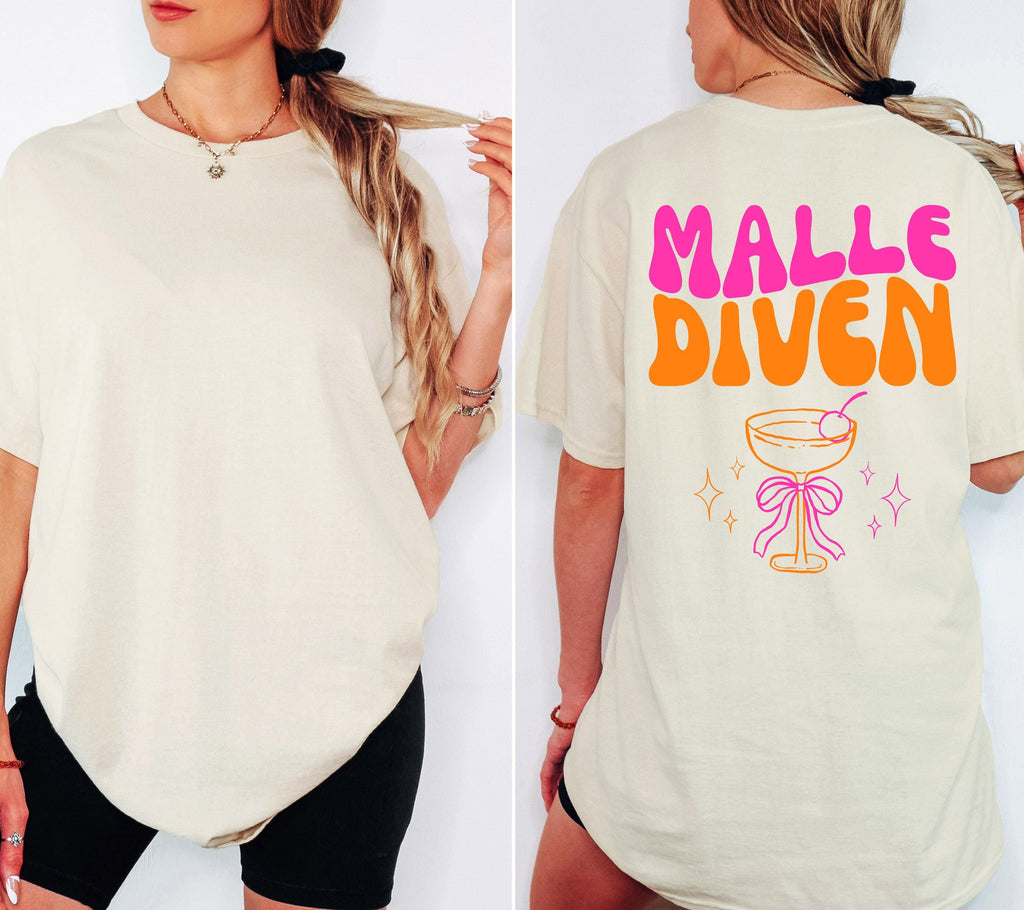 Malle Shirt, Malle Diven, Backprint Shirt, Malle 2026, Malle T Shirt, Mallorca Shirts, Sekt Shirt, Cocktail, Sauf Shirt, Gruppenshirt, pink