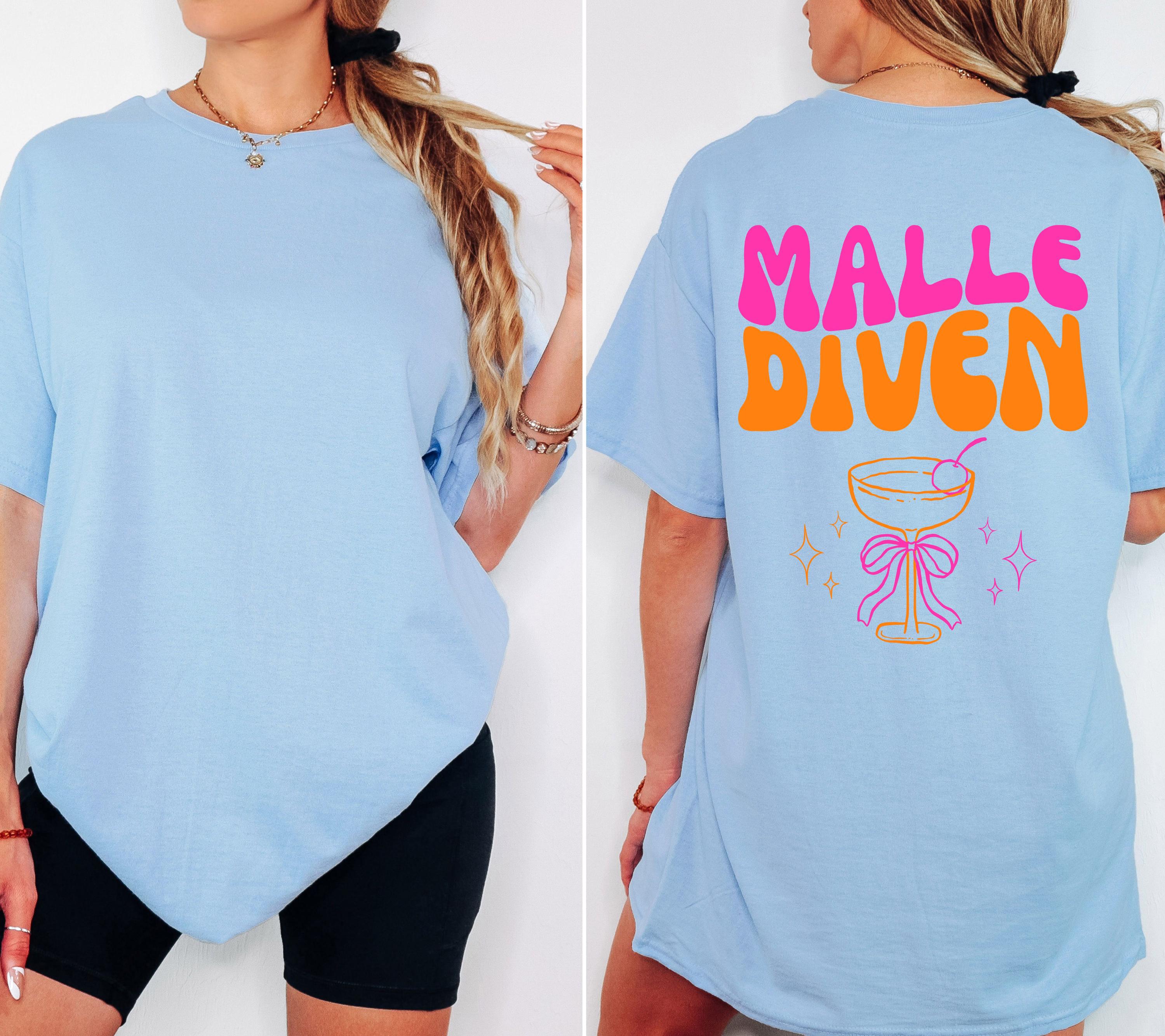 Malle Shirt, Malle Diven, Backprint Shirt, Malle 2026, Malle T Shirt, Mallorca Shirts, Sekt Shirt, Cocktail, Sauf Shirt, Gruppenshirt, pink