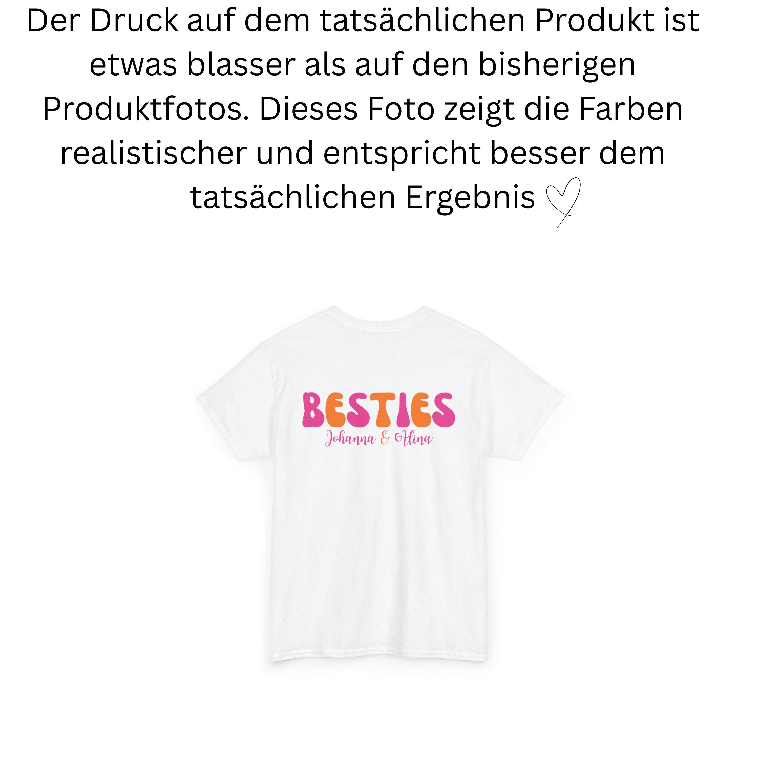 Beste Freundin Shirt, Bestie Shirt, Backprint Damen, pink orange, Geschenkidee Freundin, Freundinnen, BFF, Best Friends Outfit, Freundschaft