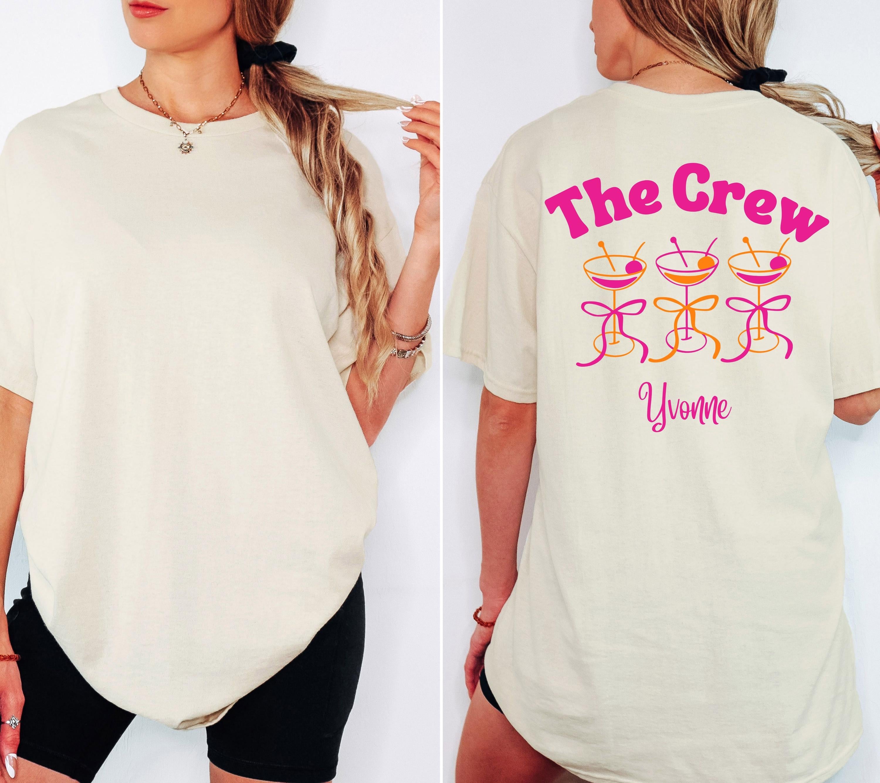JGA Shirt, Junggesellinnenabschied Shirts, JGA pink orange, Backprint, Braut Shirt, JGA Frauen, Team Shirts, Hochzeit, Bride Shirt Name