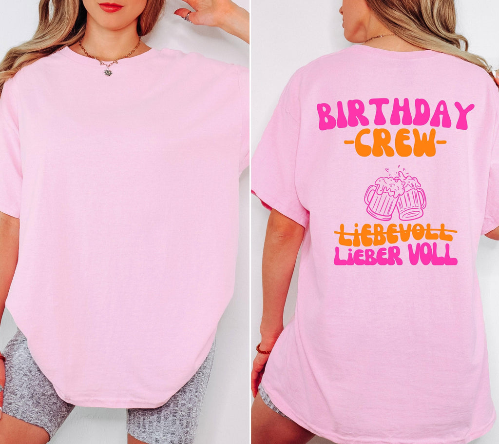 Birthday Girl & Crew Shirt, Geburtstags Shirt, est 1996, personalisiertes 30. Geburtstag Shirt, Geschenkidee Geburtstag, 30 Jahre, 20 21 25