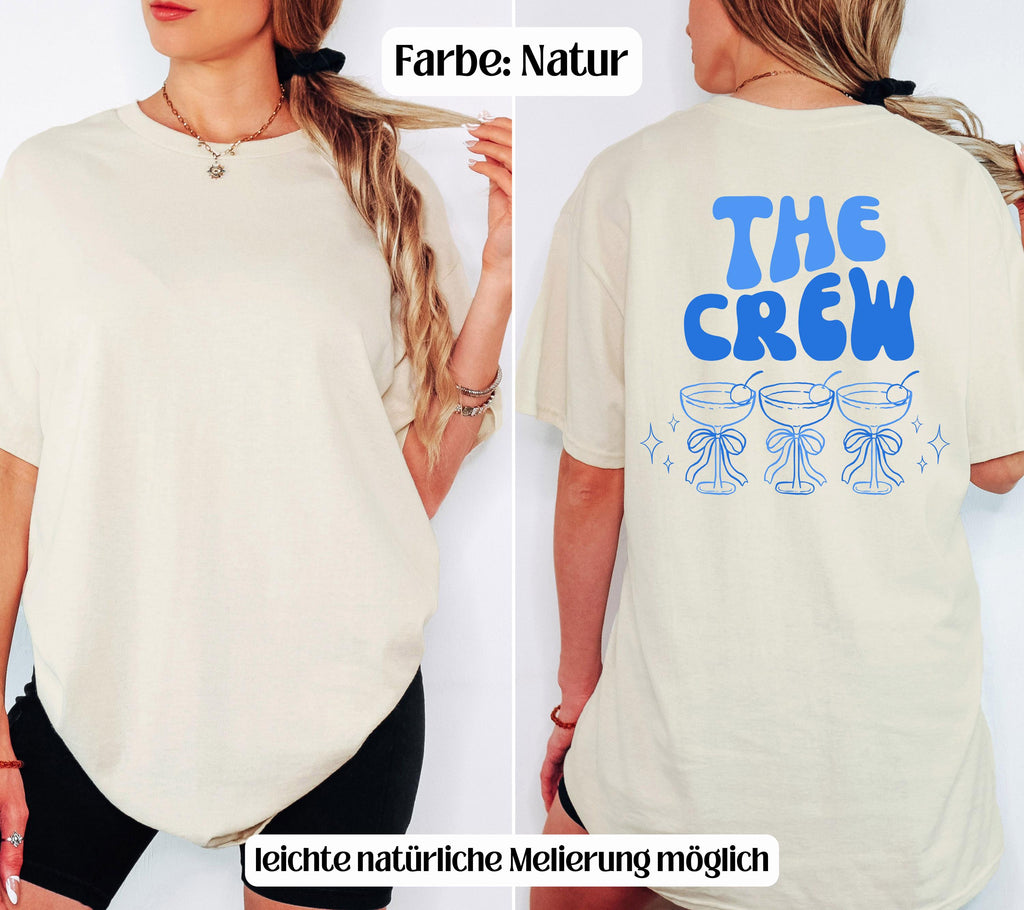 JGA T-Shirt Backprint, Junggesellinnenabschied Shirts, JGA Shirts blau, Bride, Team, Braut Shirt, JGA Frauen, Gruppen Shirt, Hochzeit Shirt