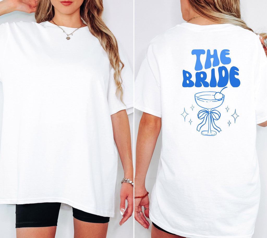 JGA T-Shirt Backprint, Junggesellinnenabschied Shirts, JGA Shirts blau, Bride, Team, Braut Shirt, JGA Frauen, Gruppen Shirt, Hochzeit Shirt