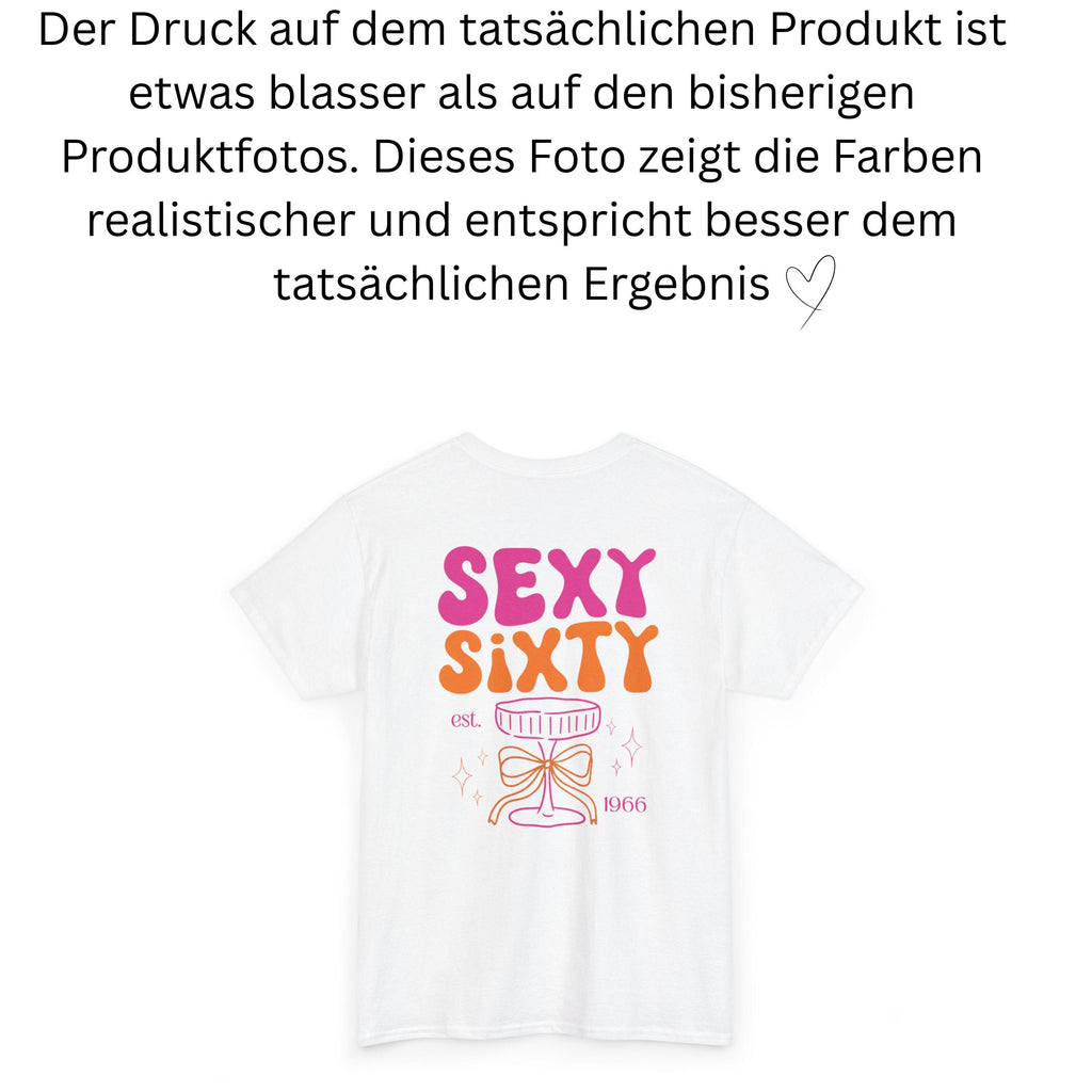 Geburtstagsshirt, Sexy Sixty Shirt, est 1966, personalisiertes 60. Geburtstag Shirt, Geschenkidee Geburtstag sechzig, 60 Jahre Birthday pink