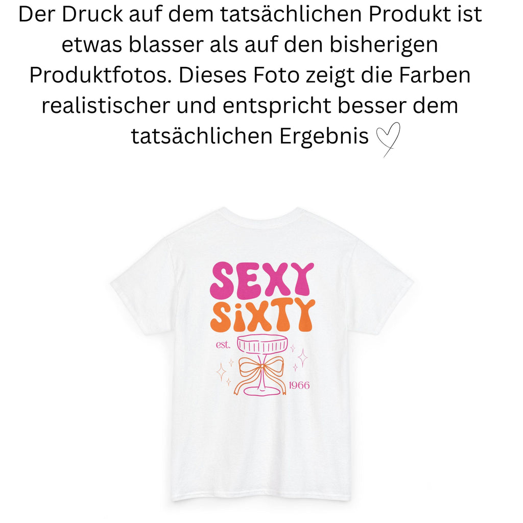Geburtstagsshirt, Sexy Sixty Shirt, est 1966, personalisiertes 60. Geburtstag Shirt, Geschenkidee Geburtstag sechzig, 60 Jahre Birthday pink