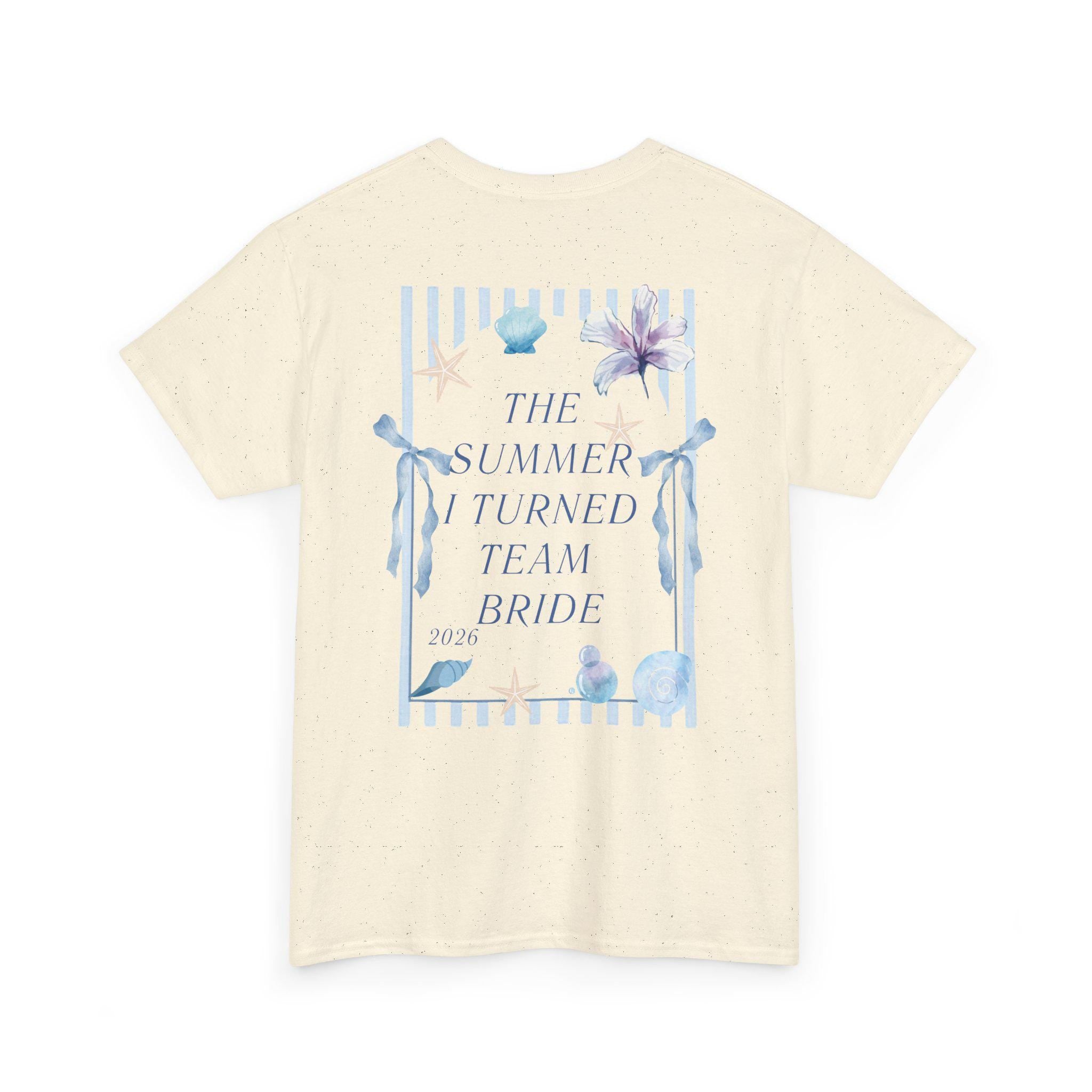 The summer I turned married, JGA Shirt blau, Junggesellinnenabschied Shirts, JGA Shirts Frauen, Team Bride, Braut Shirt, Hochzeit Shirt