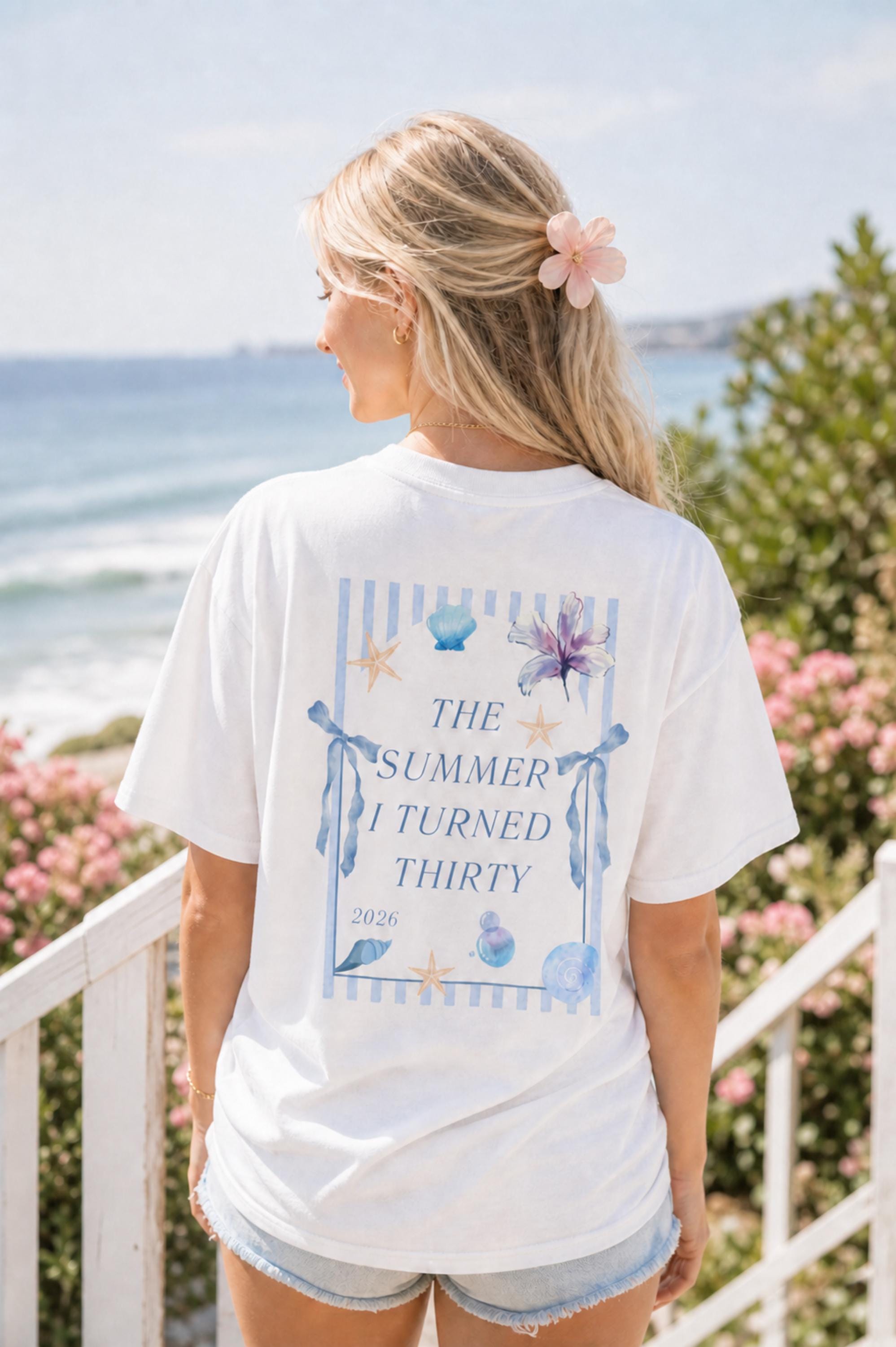 The summer I turned twenty, Geburtstagsshirt, personalisiertes 20. Geburtstag Shirt, Geschenkidee Geburtstag zwanzig, 20 Jahre, Birthday