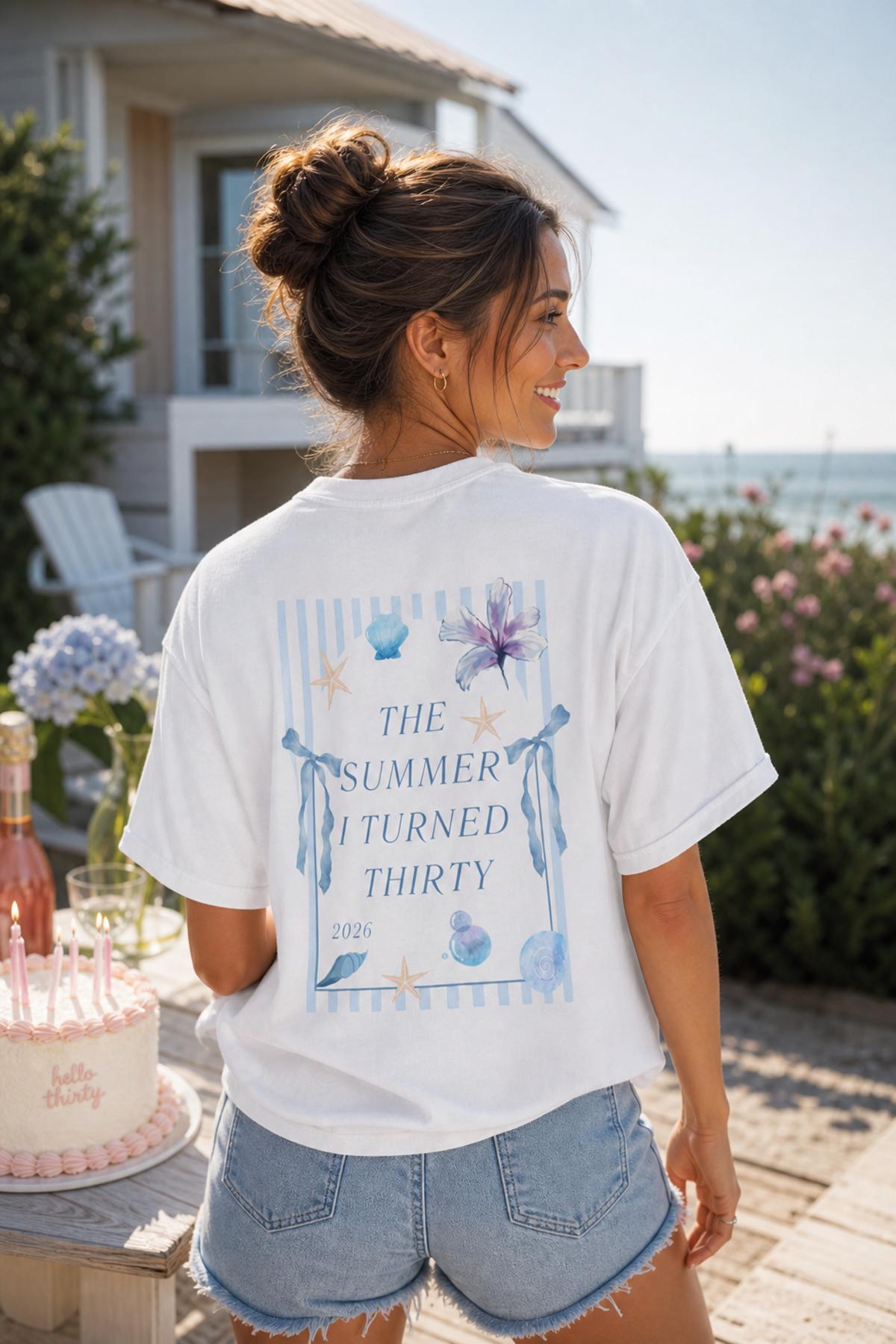 The summer I turned eighteen, Geburtstagsshirt, personalisiertes 18. Geburtstag Shirt, Geschenkidee Geburtstag achtzehn, 18 Jahre, Birthday