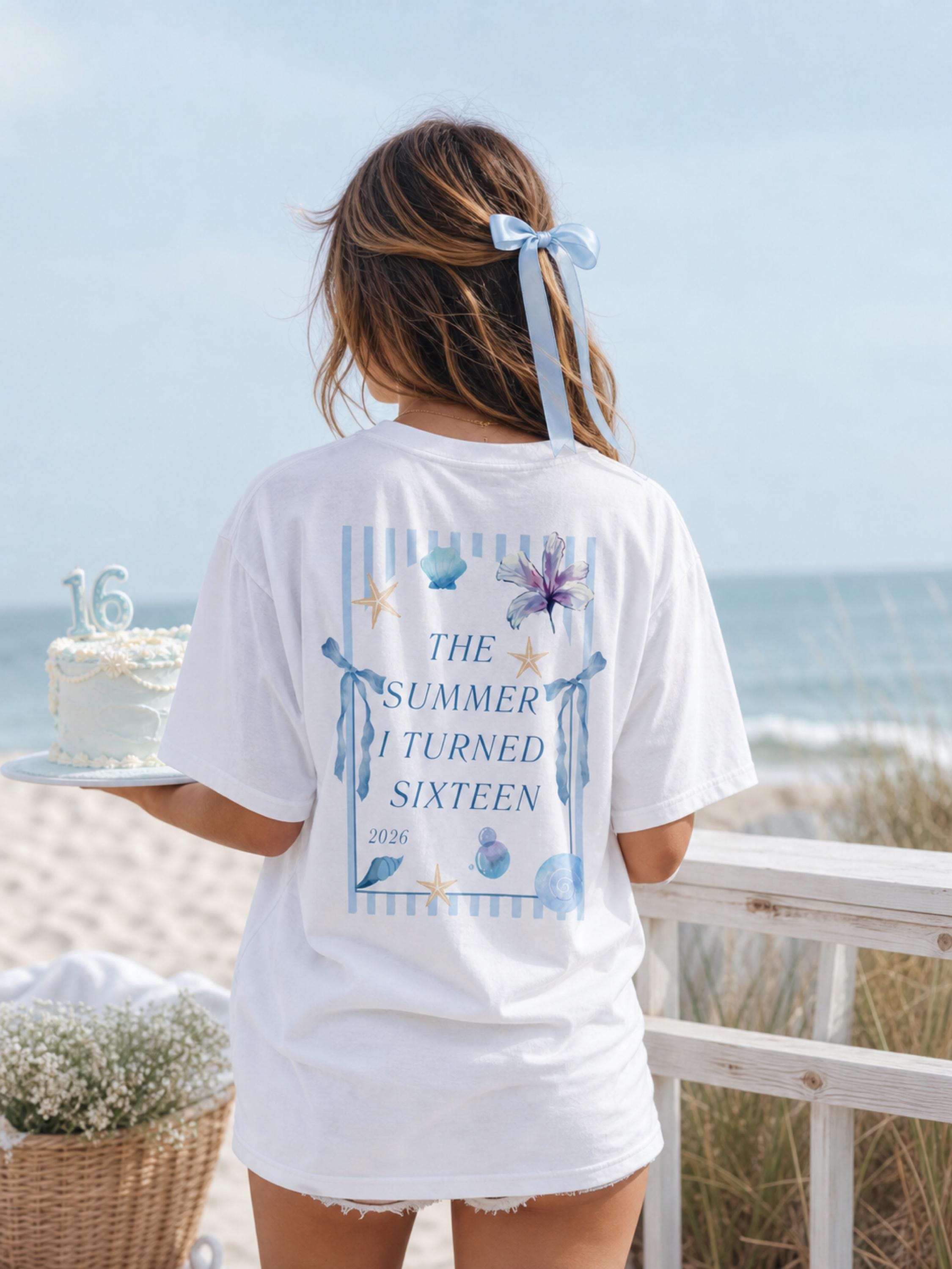 The summer I turned twenty, Geburtstagsshirt, personalisiertes 20. Geburtstag Shirt, Geschenkidee Geburtstag zwanzig, 20 Jahre, Birthday