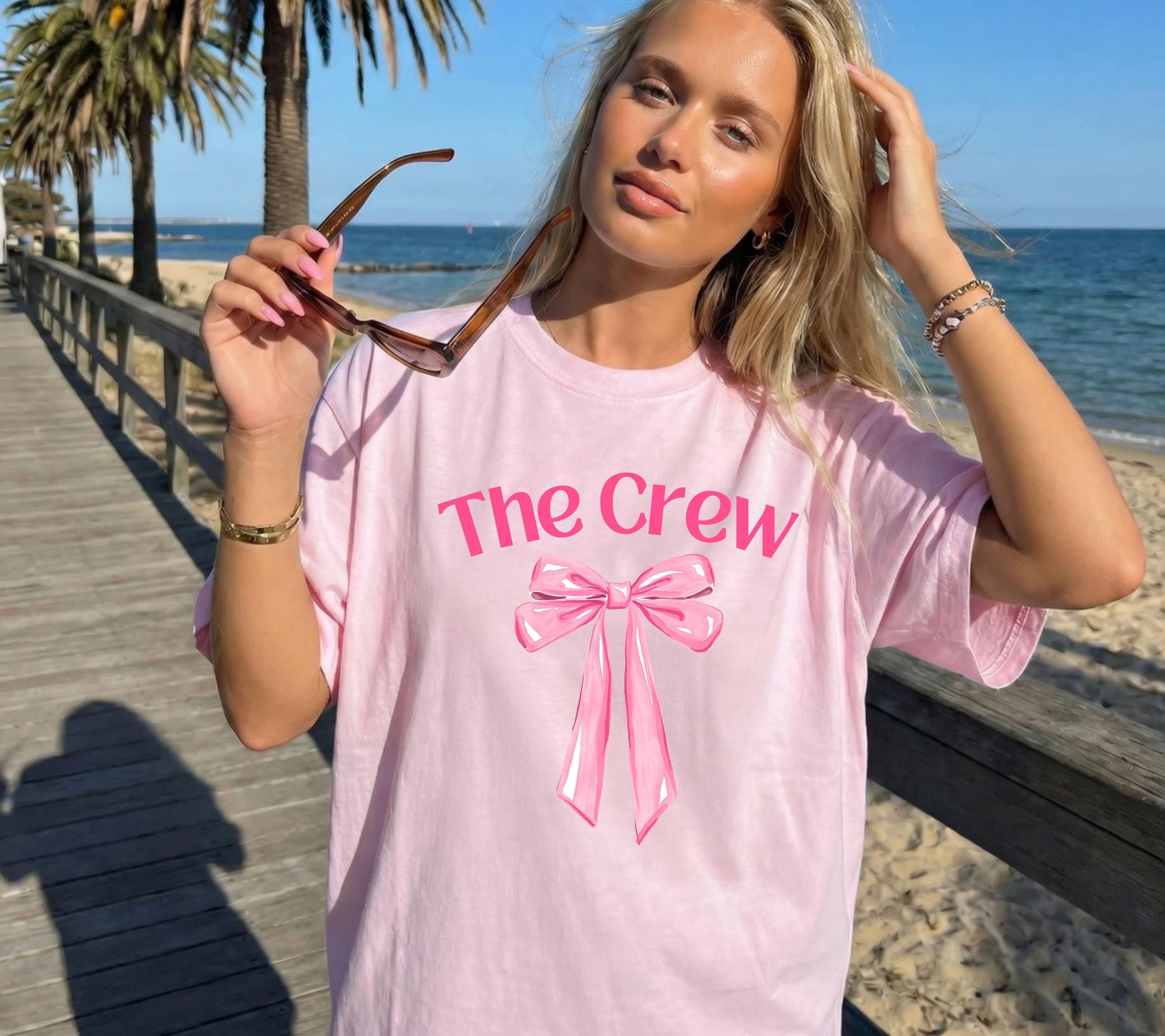 JGA Shirt rosa Schleife, Junggesellenabschied Frauen, Team Shirts, süßes Braut Shirt, The Bride, JGA Frauen, Hochzeit, Cute T-Shirt, Outfit
