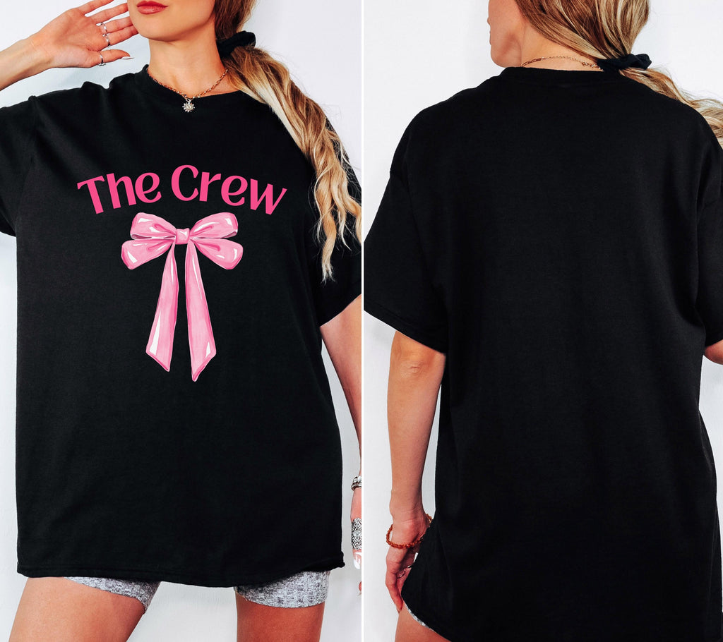 JGA Shirt rosa Schleife, Junggesellenabschied Frauen, Team Shirts, süßes Braut Shirt, The Bride, JGA Frauen, Hochzeit, Cute T-Shirt, Outfit
