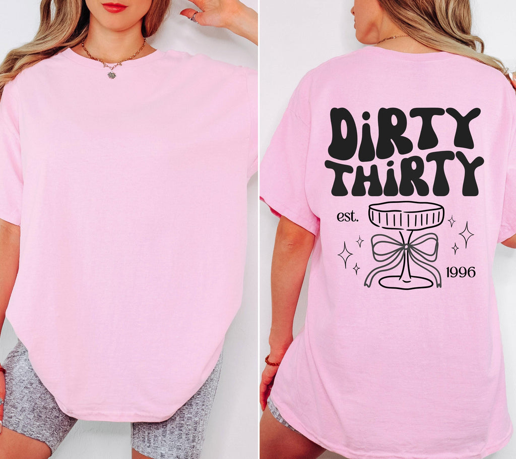 Dirty Thirty Shirt, Geburtstags Shirt, est 1996, personalisiertes 30. Geburtstag Shirt, Geschenkidee Geburtstag dreißig, 30 Jahre, Birthday