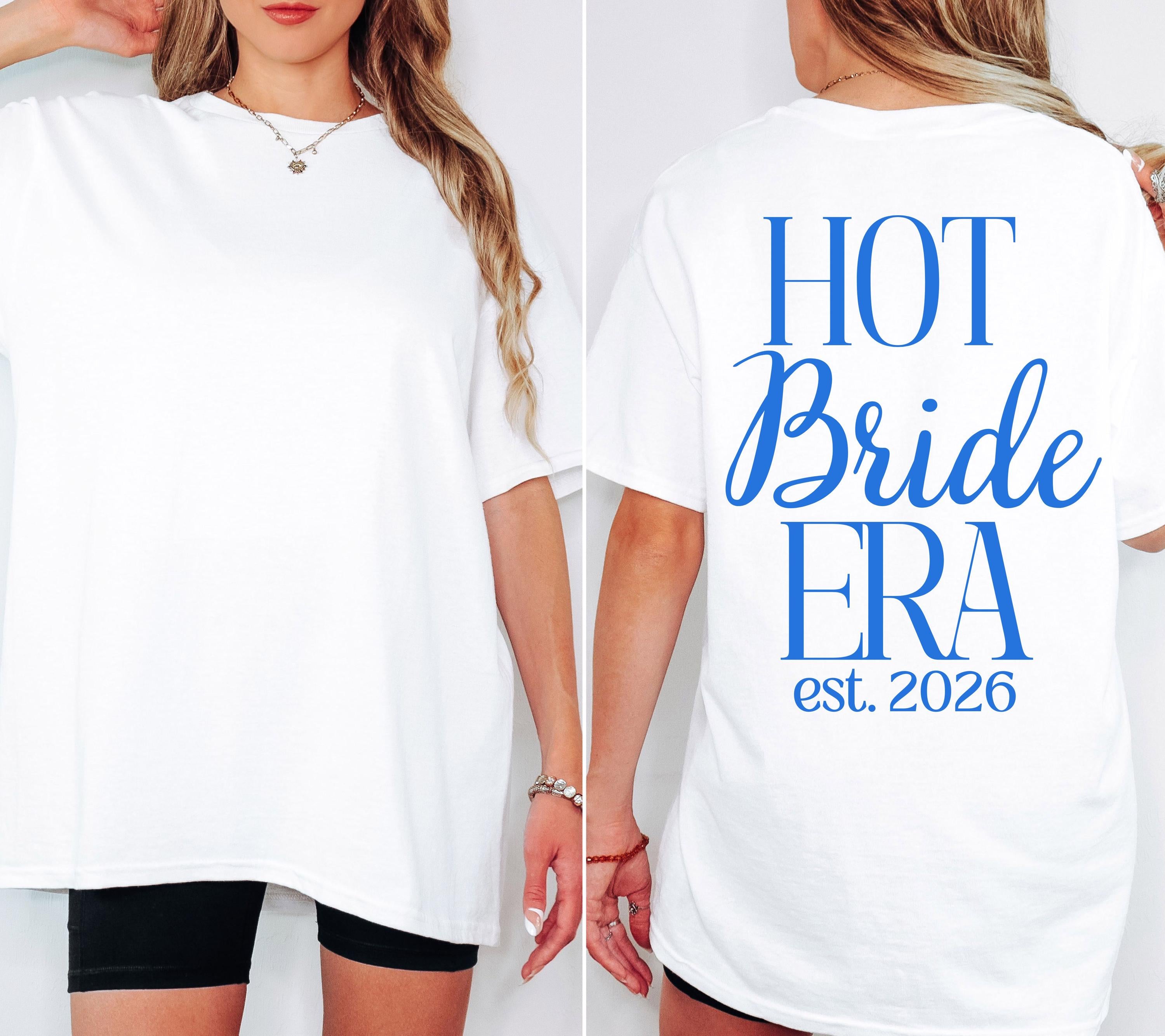 JGA Shirts Frauen, Hot Bride Era blau, Junggesellinnenabschied, Team Shirts, Braut Shirt, Hochzeit, Geschenk Braut, JGA Trend 2026, Outfit