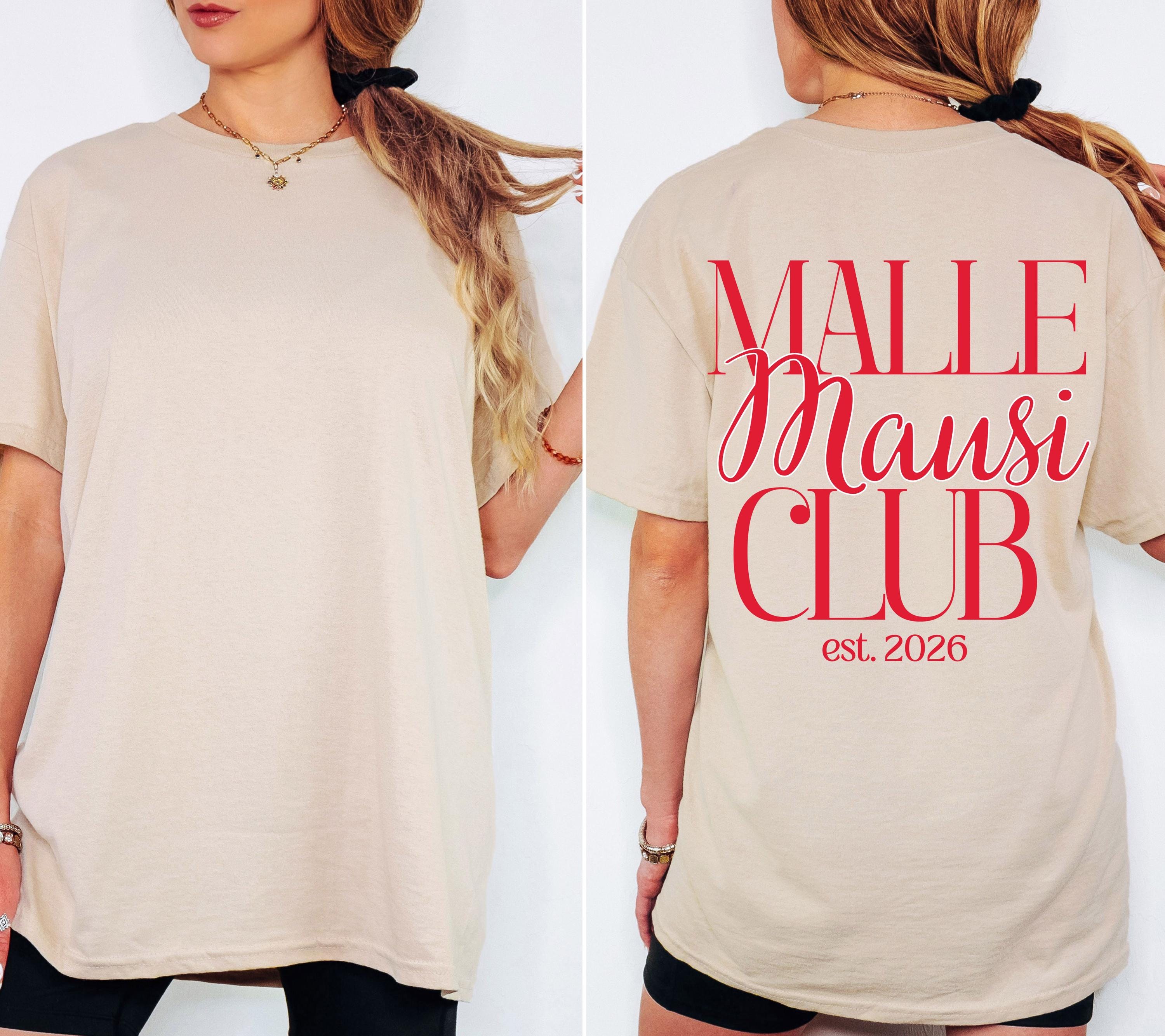 Malle Mausi Club Shirt rot, Malle Shirt 2026, Malle Shirts, Mallorca T Shirts, Bier Shirt, Gruppenshirt, Mausis, Mäuse, Damen, Frauen, Playa
