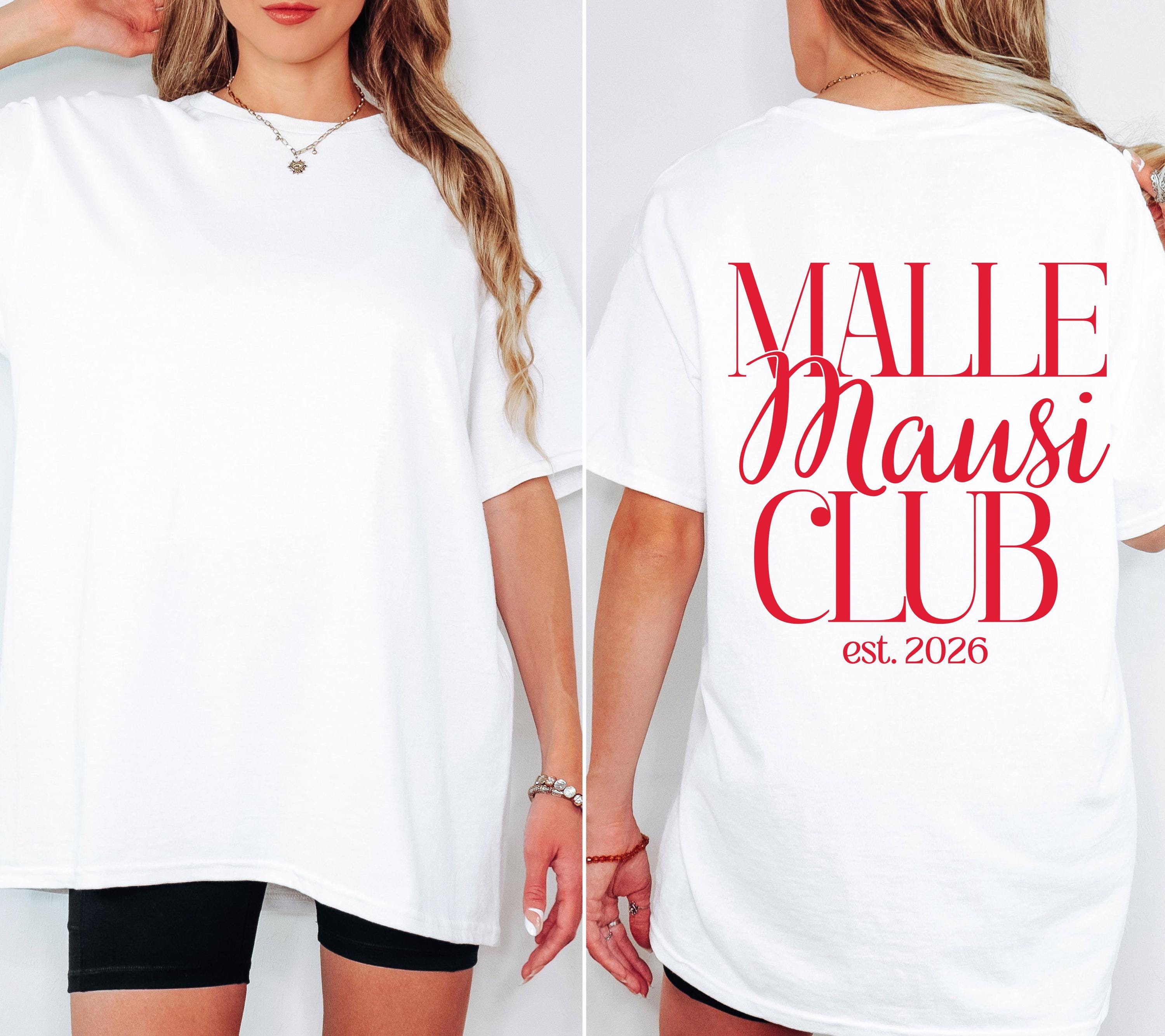 Malle Mausi Club Shirt rot, Malle Shirt 2026, Malle Shirts, Mallorca T Shirts, Bier Shirt, Gruppenshirt, Mausis, Mäuse, Damen, Frauen, Playa